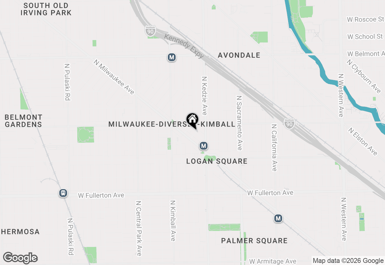 Map of 2730 N Sawyer Avenue #1S, Chicago, IL 60647
