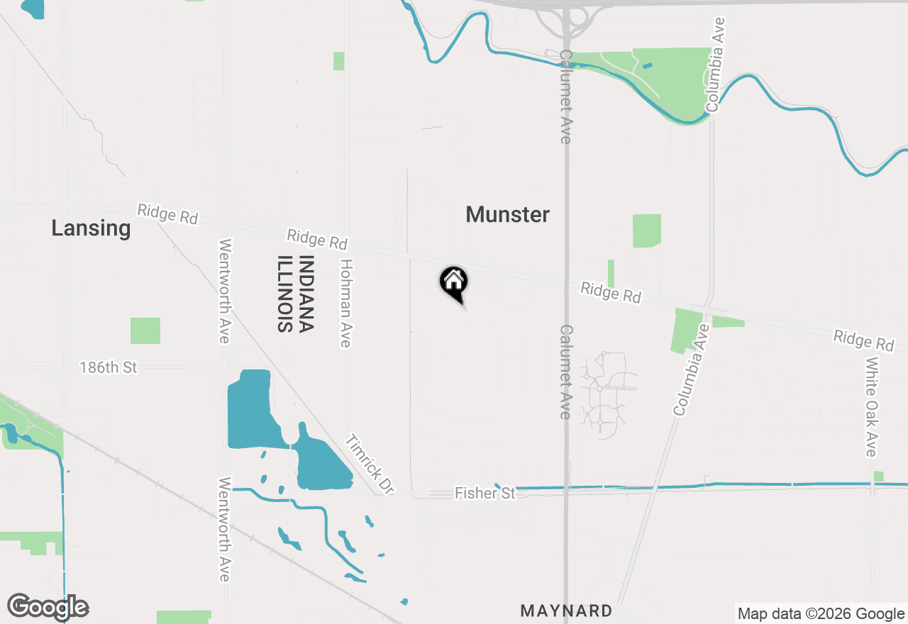 Map of 8423 Harrison Avenue, Munster, IN 46321