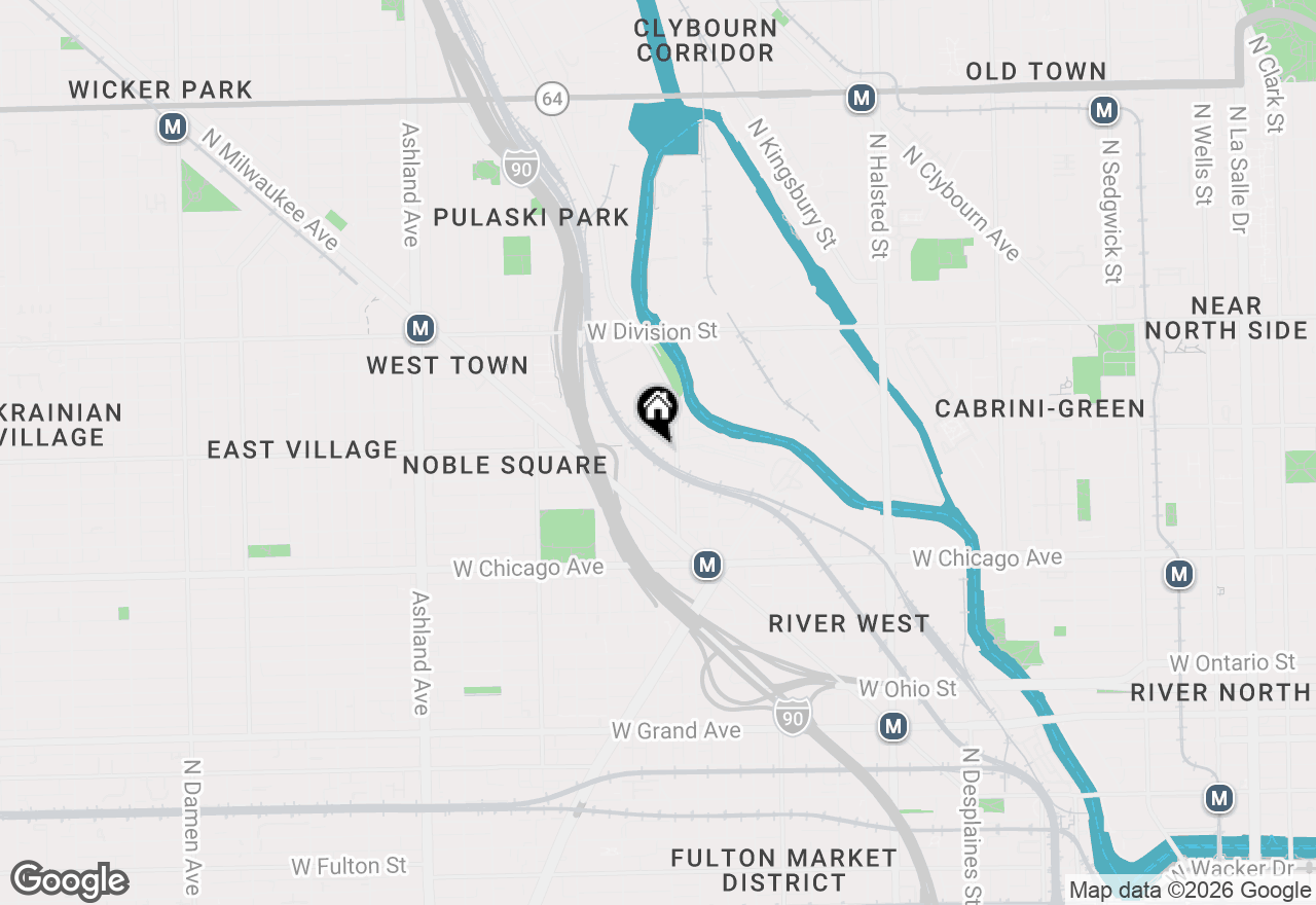 Map of 1217 W Augusta Boulevard #1, Chicago, IL 60622