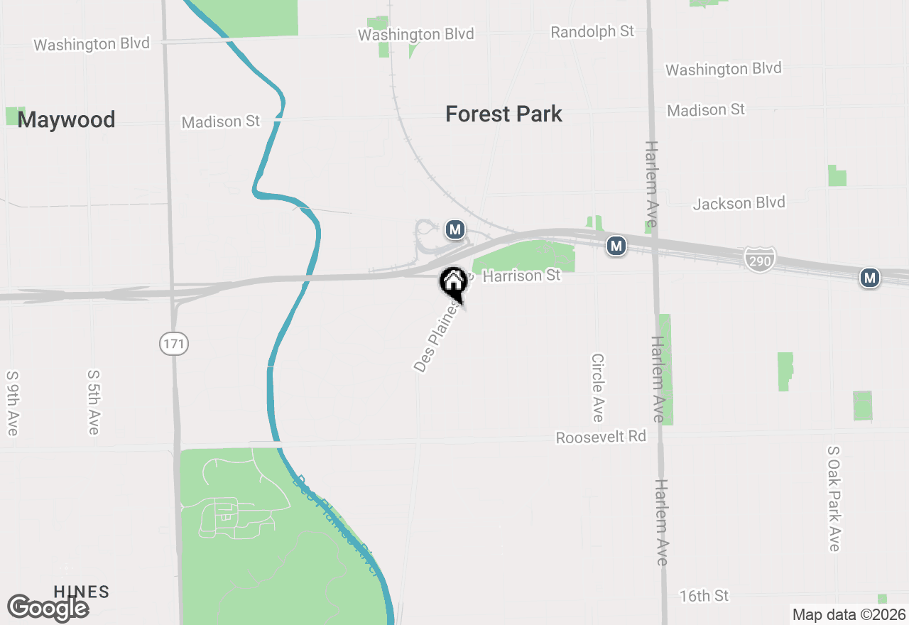 Map of 850 Des Plaines Avenue #504, Forest Park, IL 60130