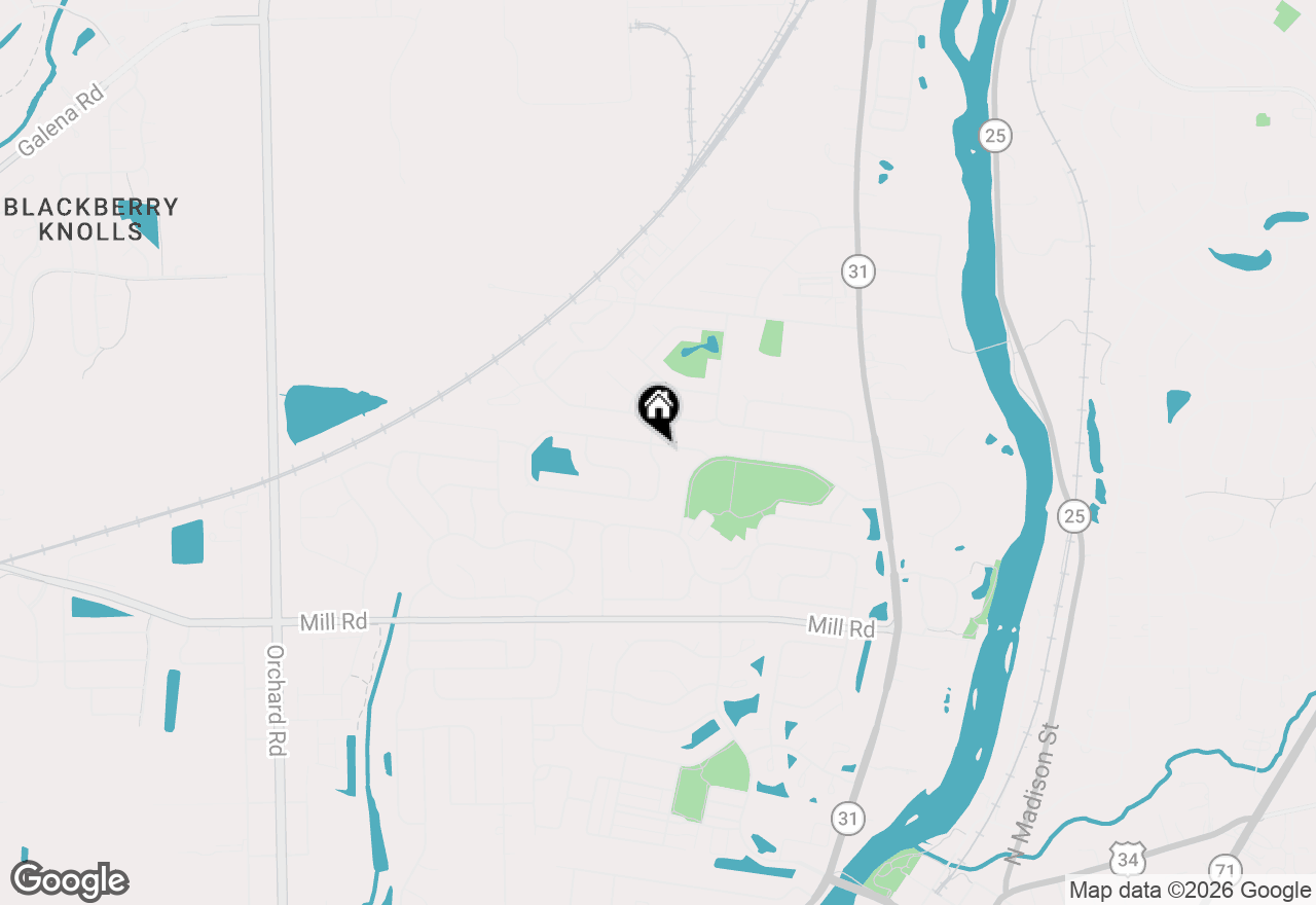 Map of 615 Manhattan Circle, Oswego, IL 60543