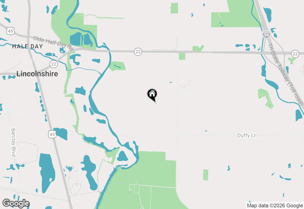 Map of 32 Lancaster Lane, Lincolnshire, IL 60069