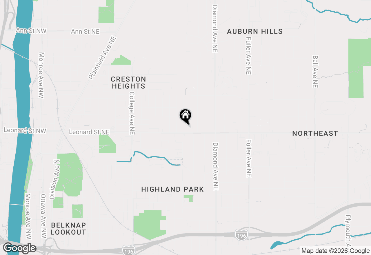 Map of 825 Leonard Street Ne, Grand Rapids, MI 49503