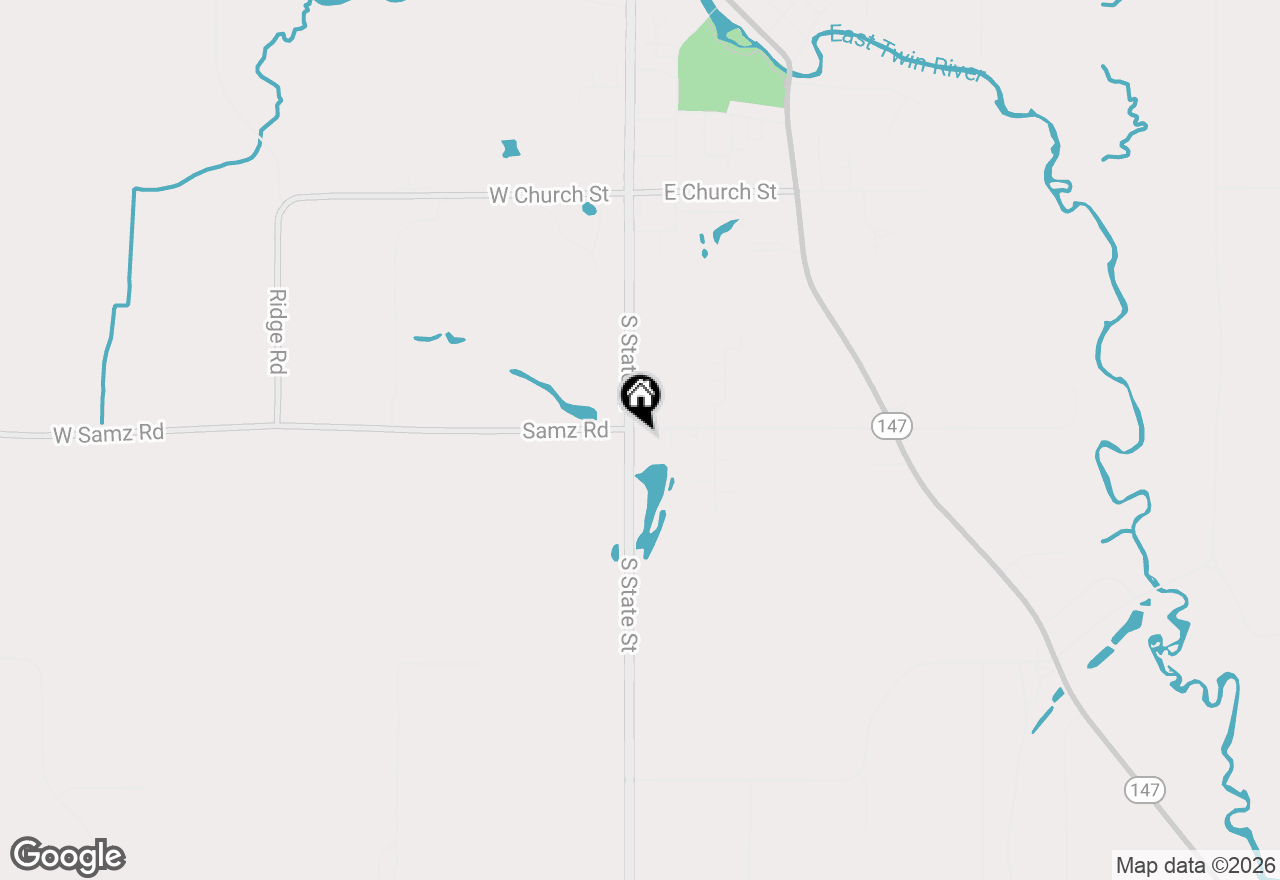 Map of 114 E Samz Rd, Mishicot, WI 54228