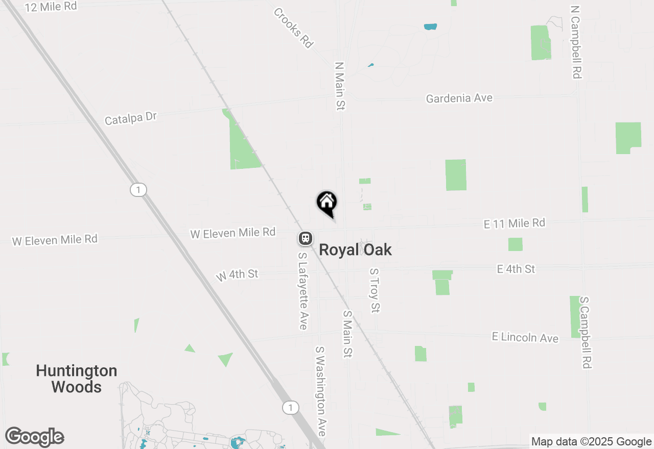 Map of 100 N Center Street #405, Royal Oak, MI 48067