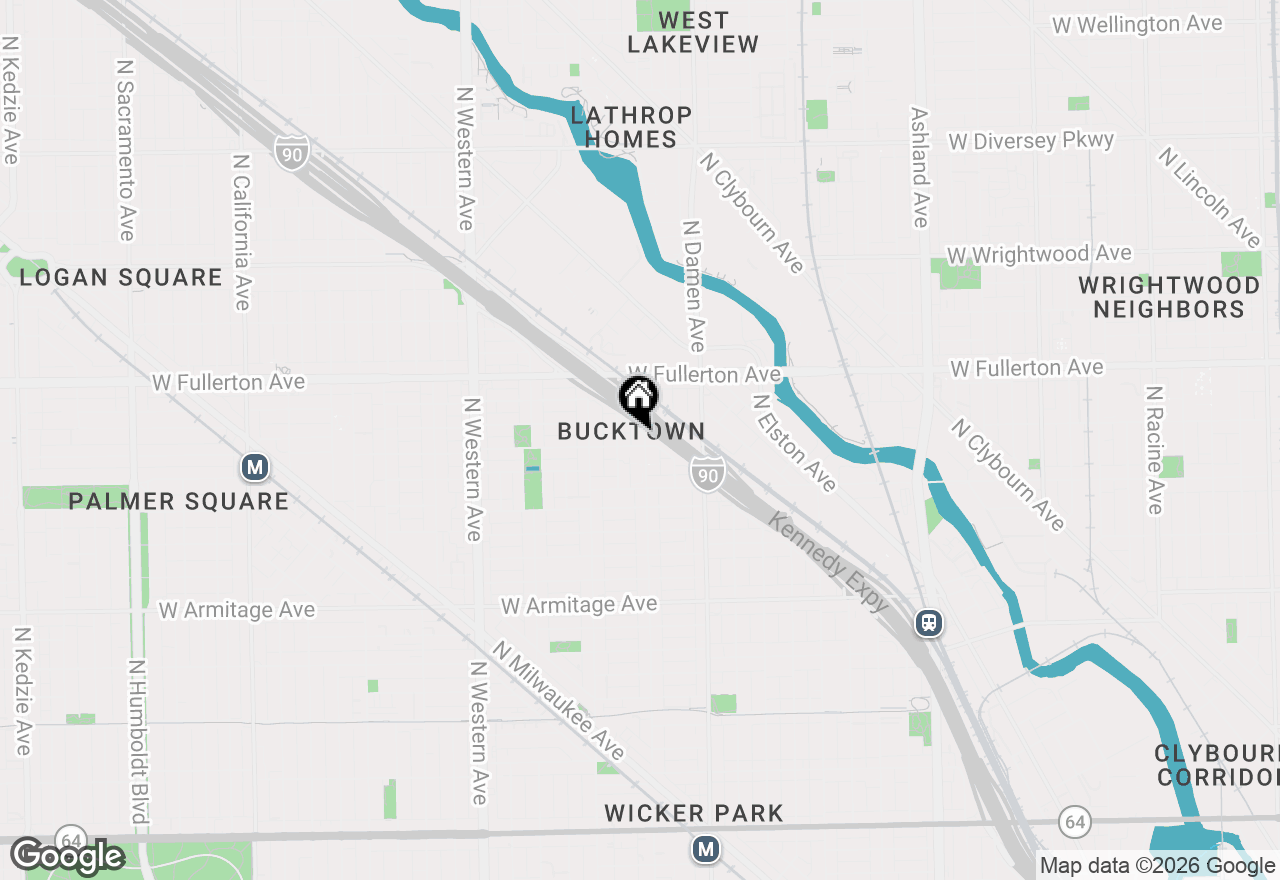 Map of 2302 N Hoyne Avenue #2, Chicago, IL 60647