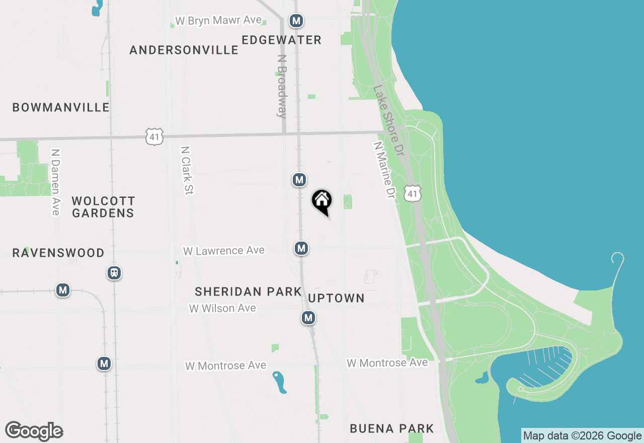 Map of 4858 N Kenmore Avenue #2N, Chicago, IL 60640
