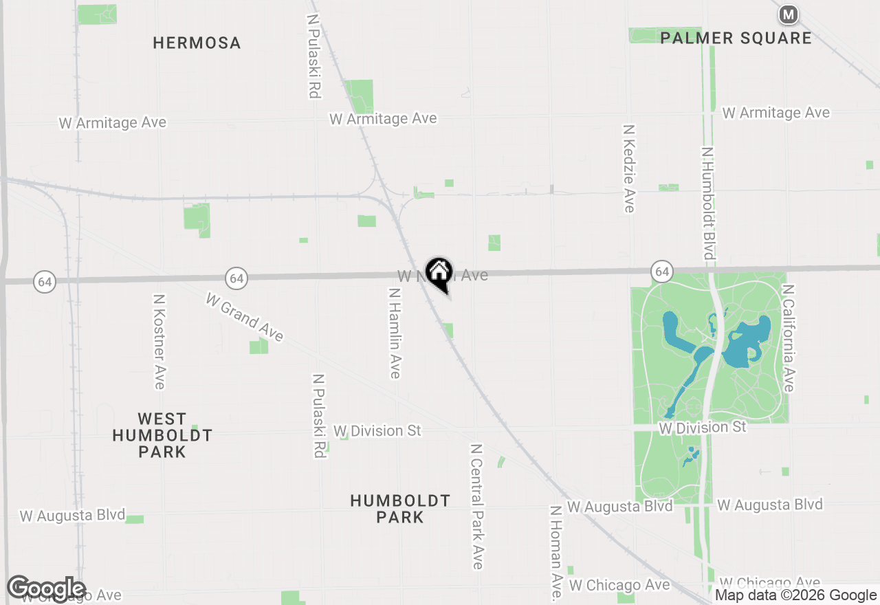 Map of 1515 N Lawndale Avenue, Chicago, IL 60651
