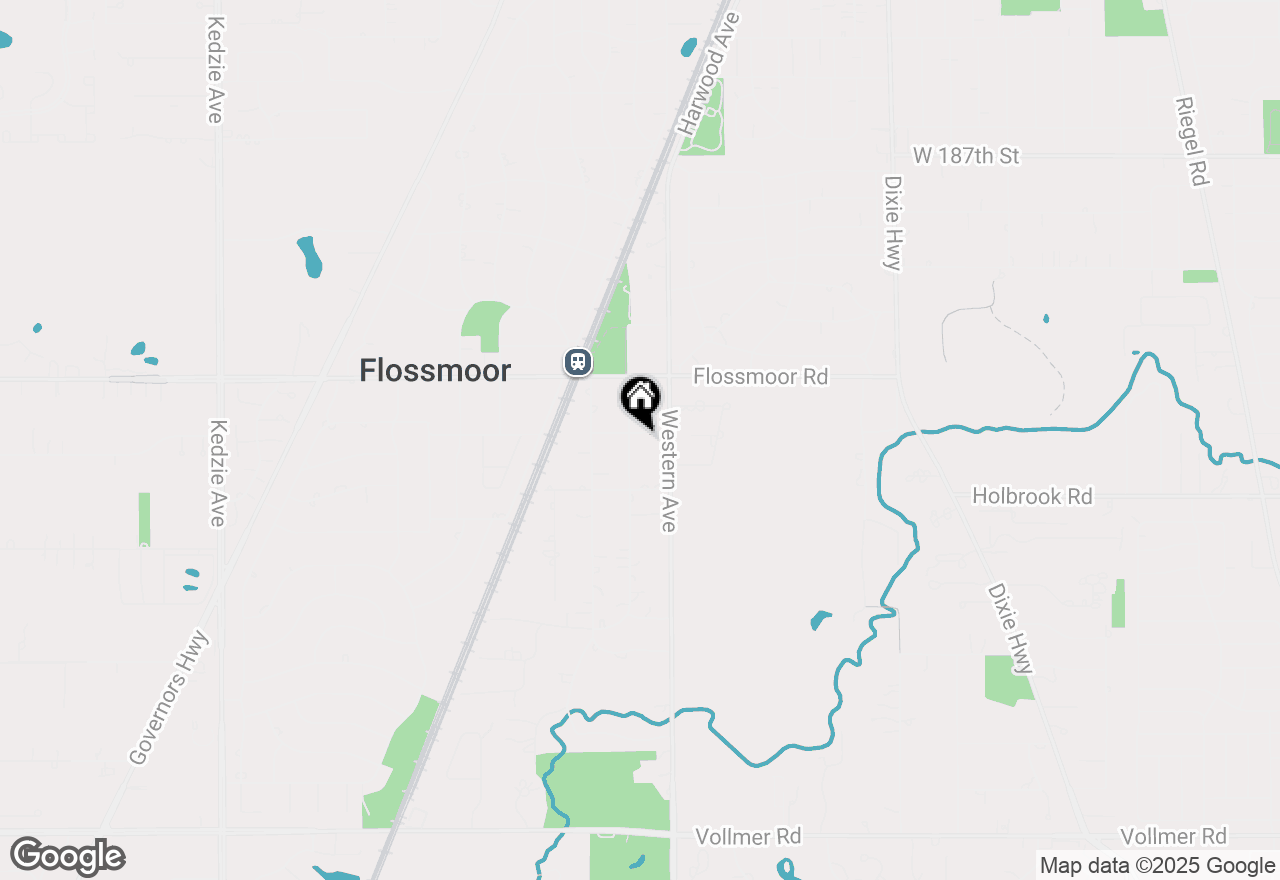 Map of 2424 Hawthorne Lane, Flossmoor, IL 60422