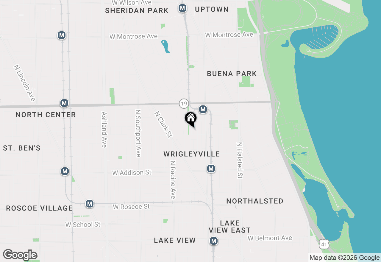 Map of 3810 N Alta Vista Terrace, Chicago, IL 60613