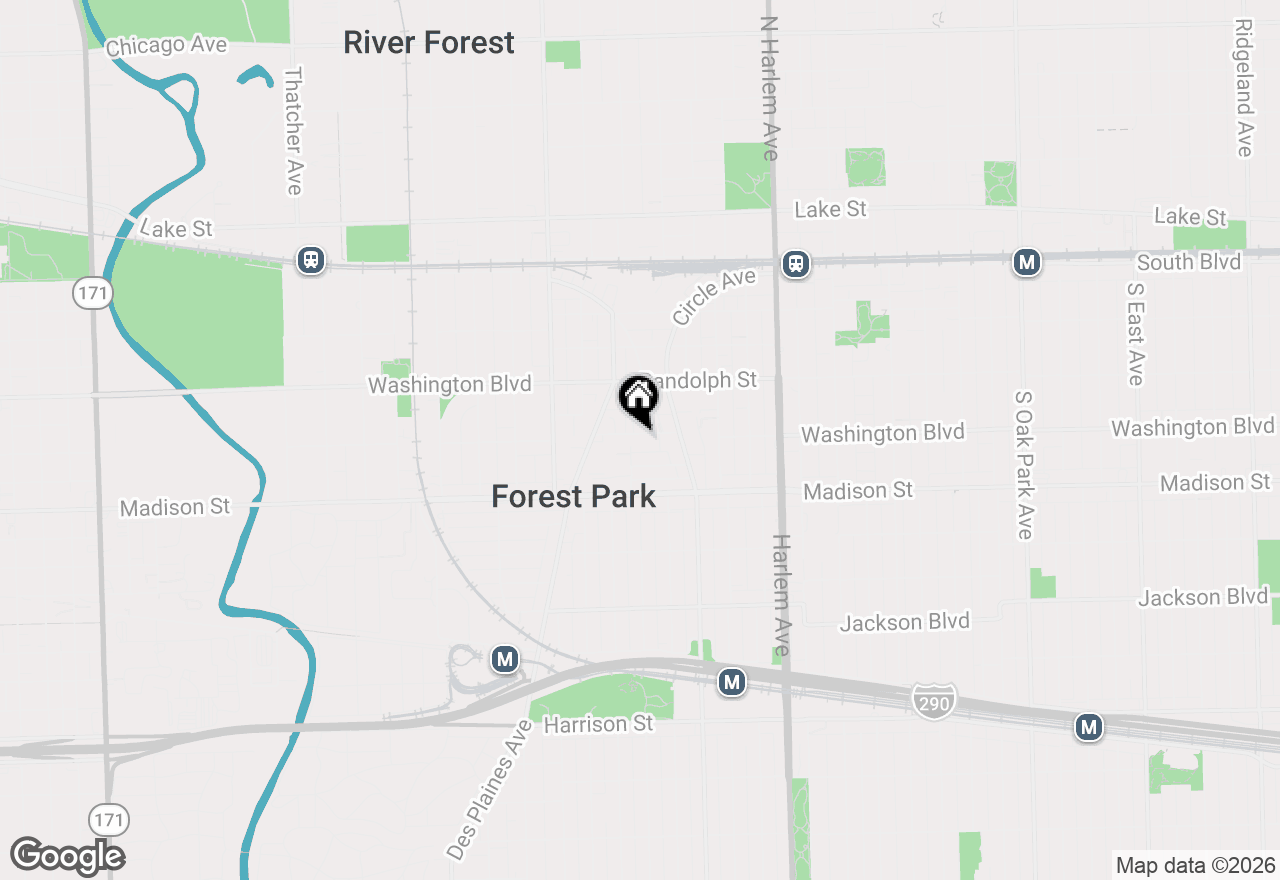 Map of 7432 W Washington Street #604, Forest Park, IL 60130