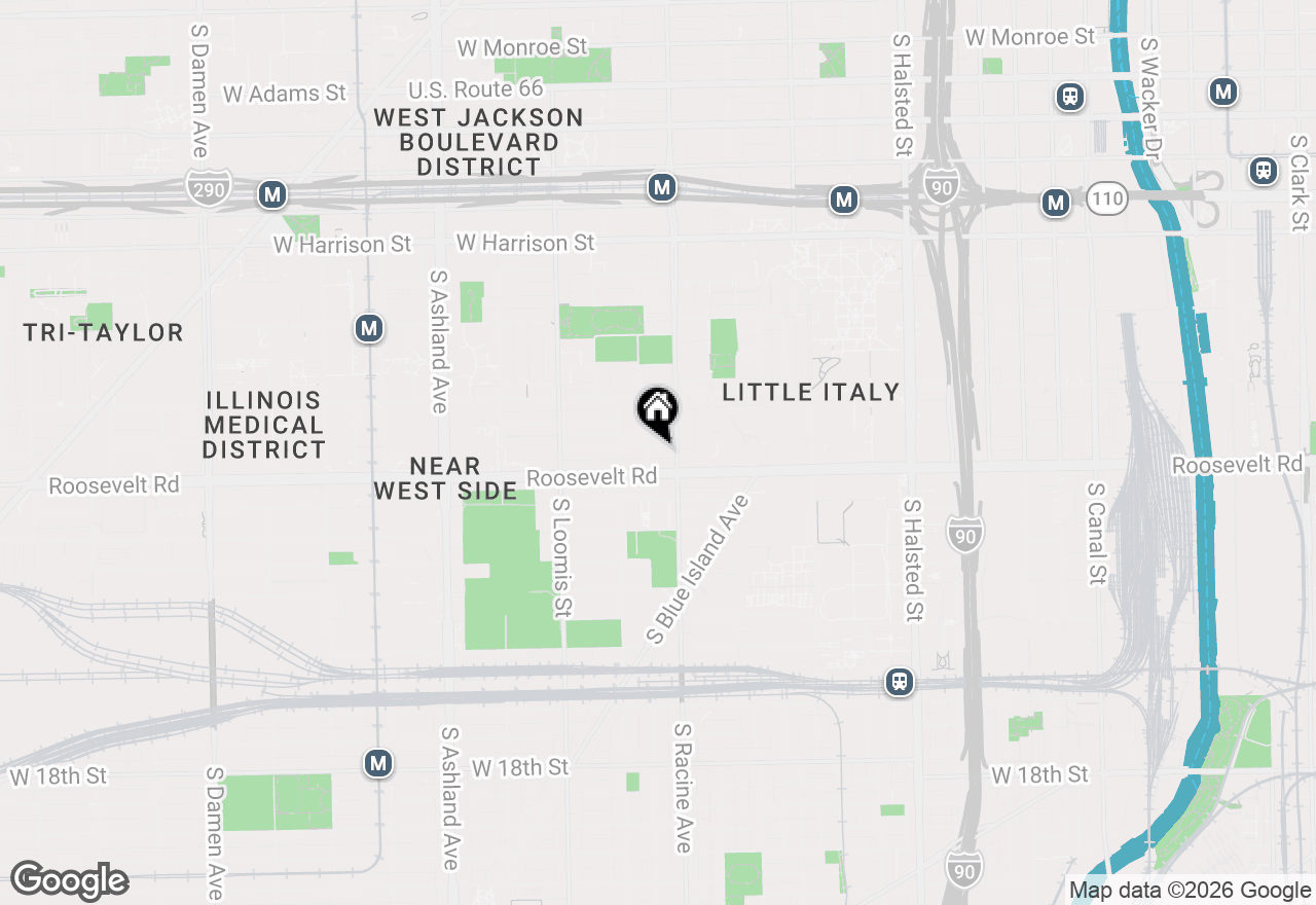 Map of 1219 W Grenshaw Street, Chicago, IL 60607