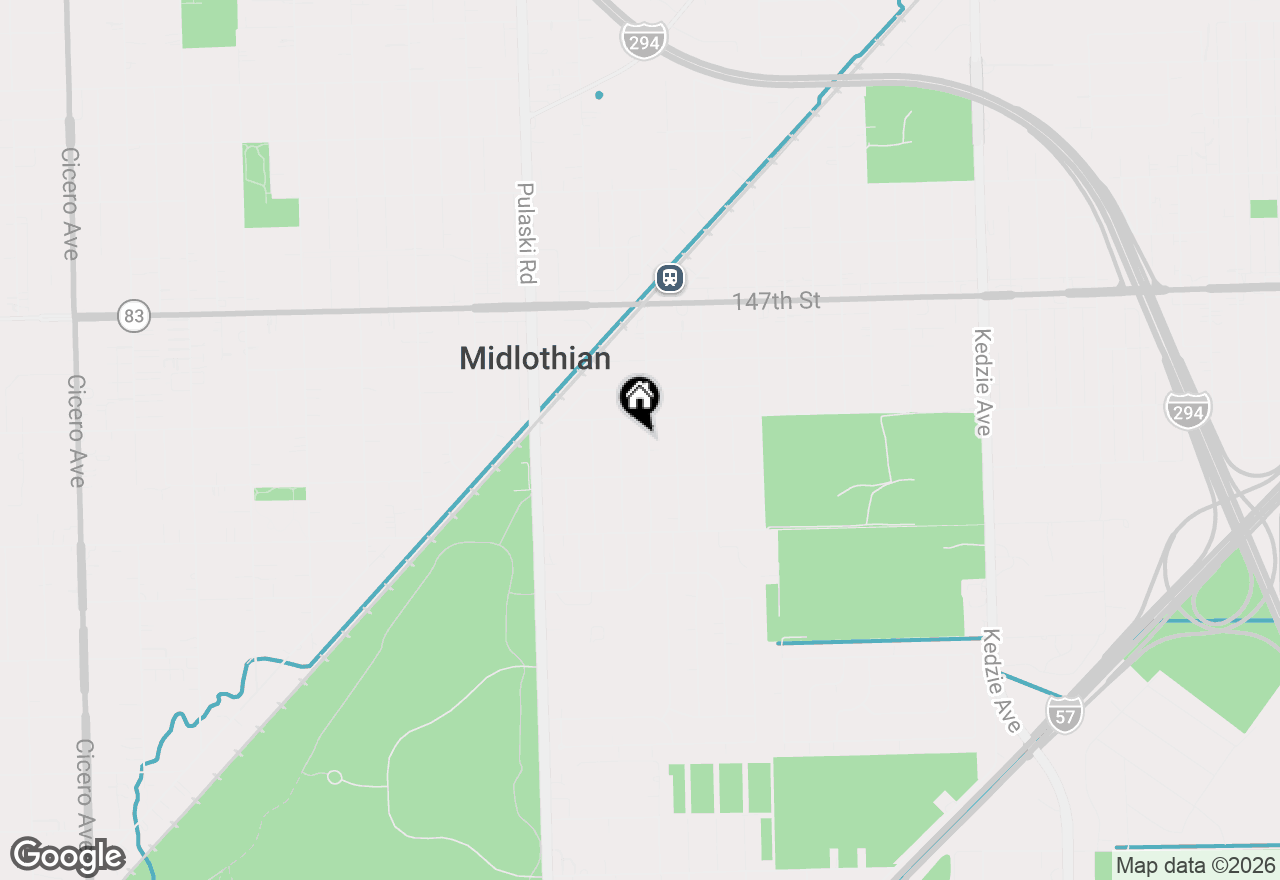 Map of 14920 Hamlin Avenue, Midlothian, IL 60445
