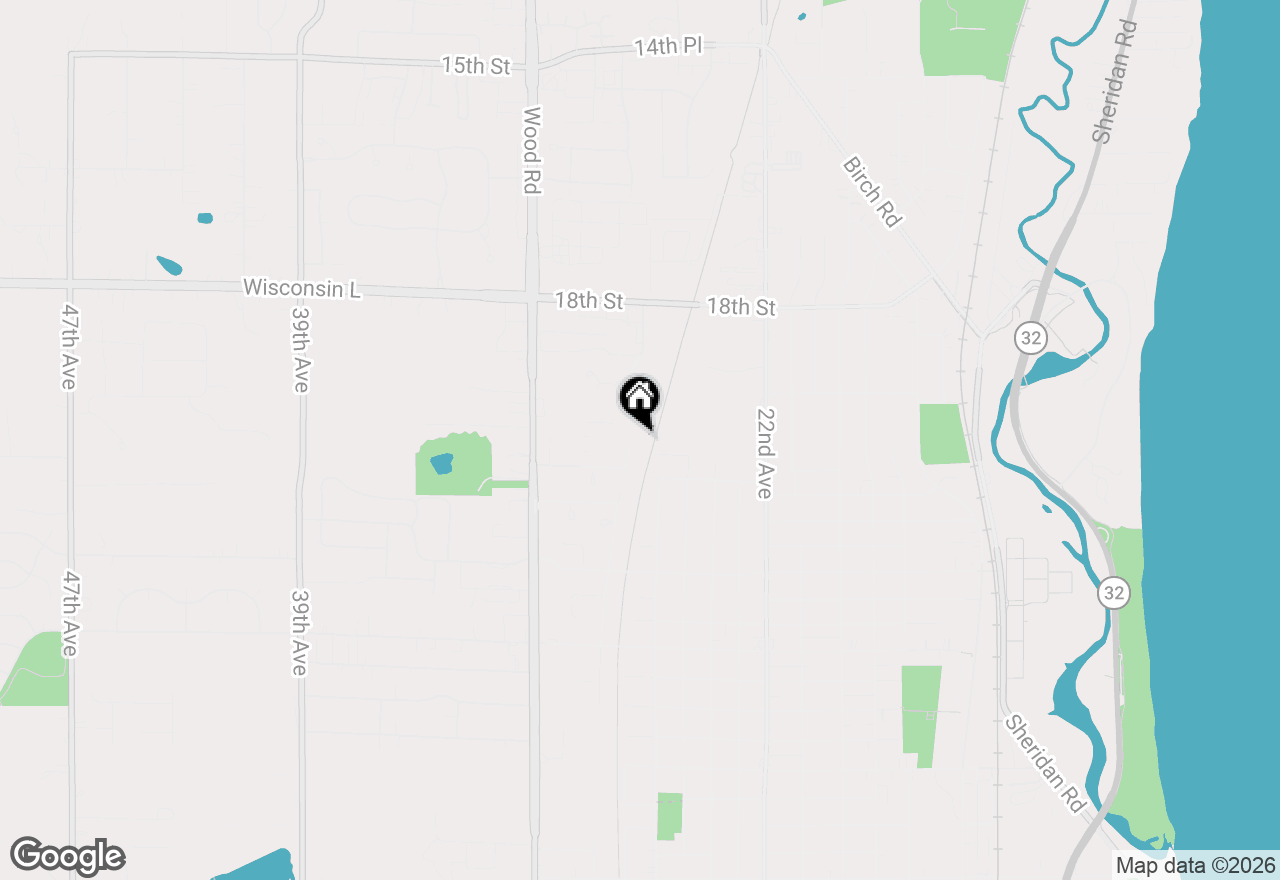 Map of 2043 27th Ave, Kenosha, WI 53140