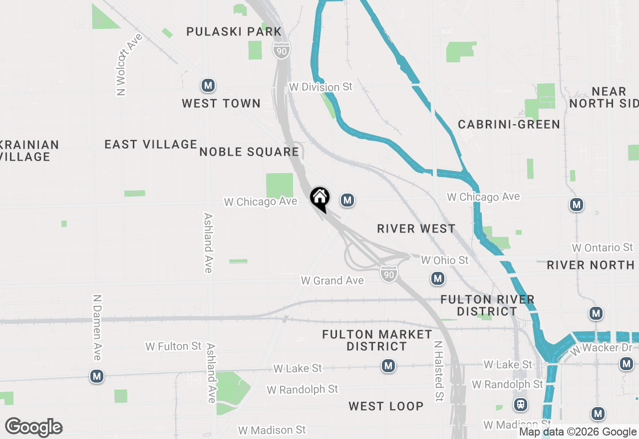 Map of 1203 W Superior Street #1B, Chicago, IL 60642