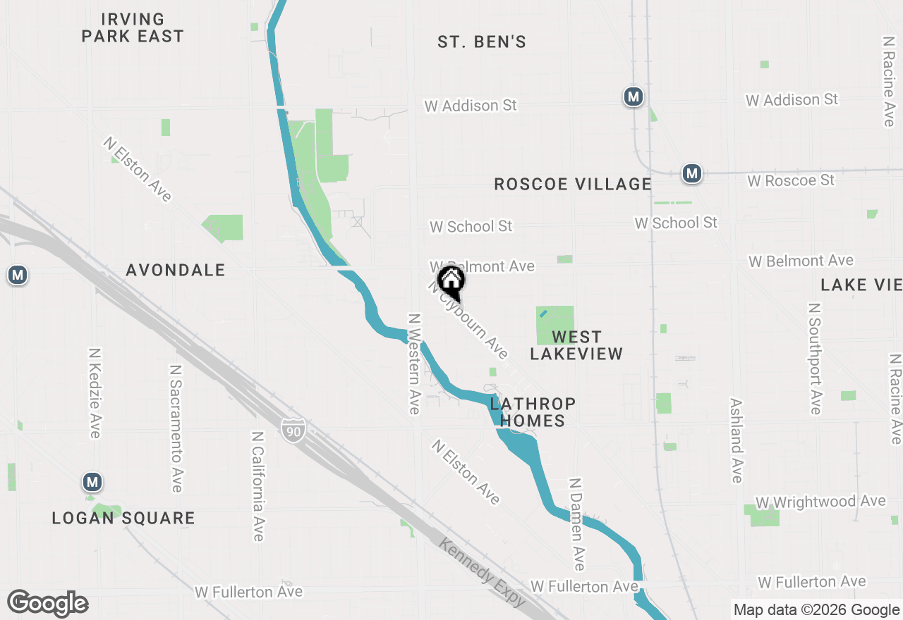 Map of 3056 N Oakley Avenue #4N, Chicago, IL 60618