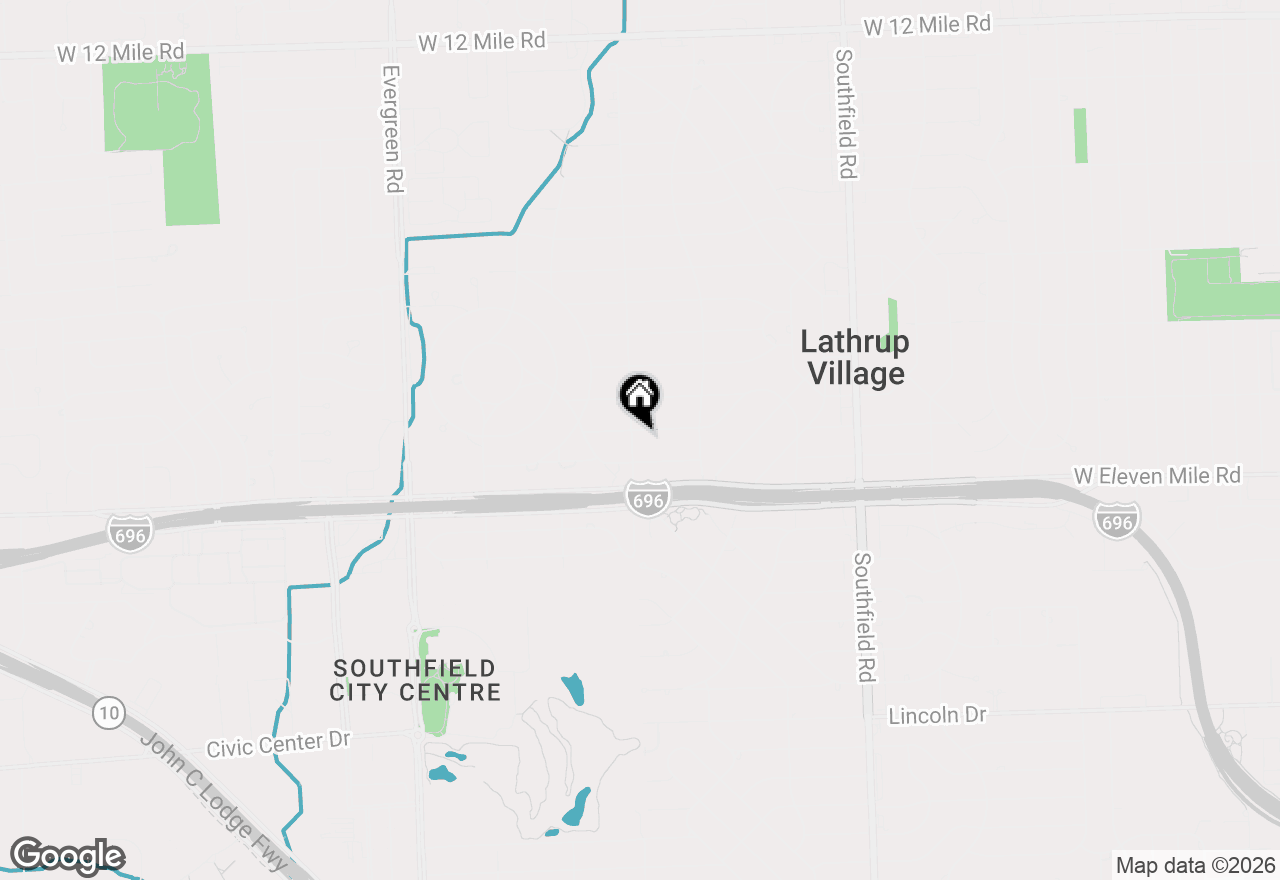 Map of 27250 Santa Barbara Drive, Lathrup Village, MI 48076