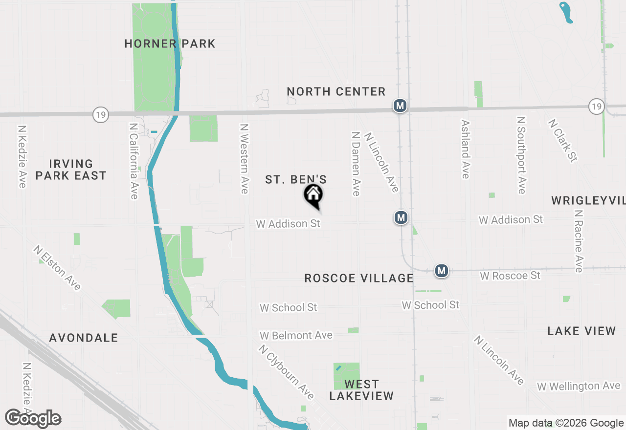 Map of 3614 N Hamilton Avenue, Chicago, IL 60618