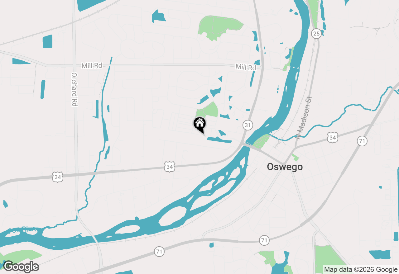 Map of 187 Eisenhower Drive, Oswego, IL 60543