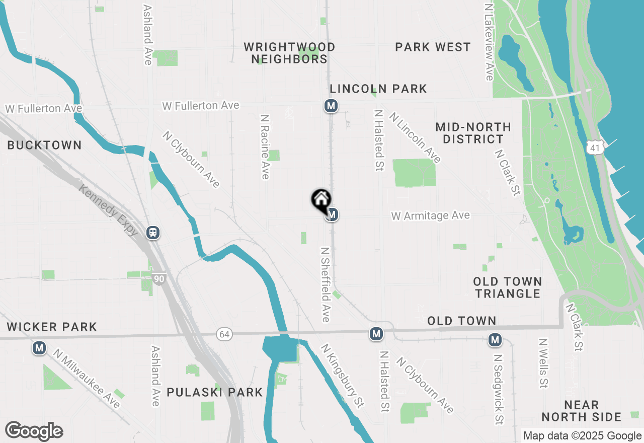 Map of 1003 W Armitage Avenue #2F, Chicago, IL 60614
