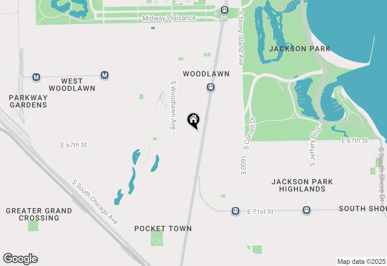 Map of 6620 S Kenwood Avenue #3S-P6, Chicago, IL 60637