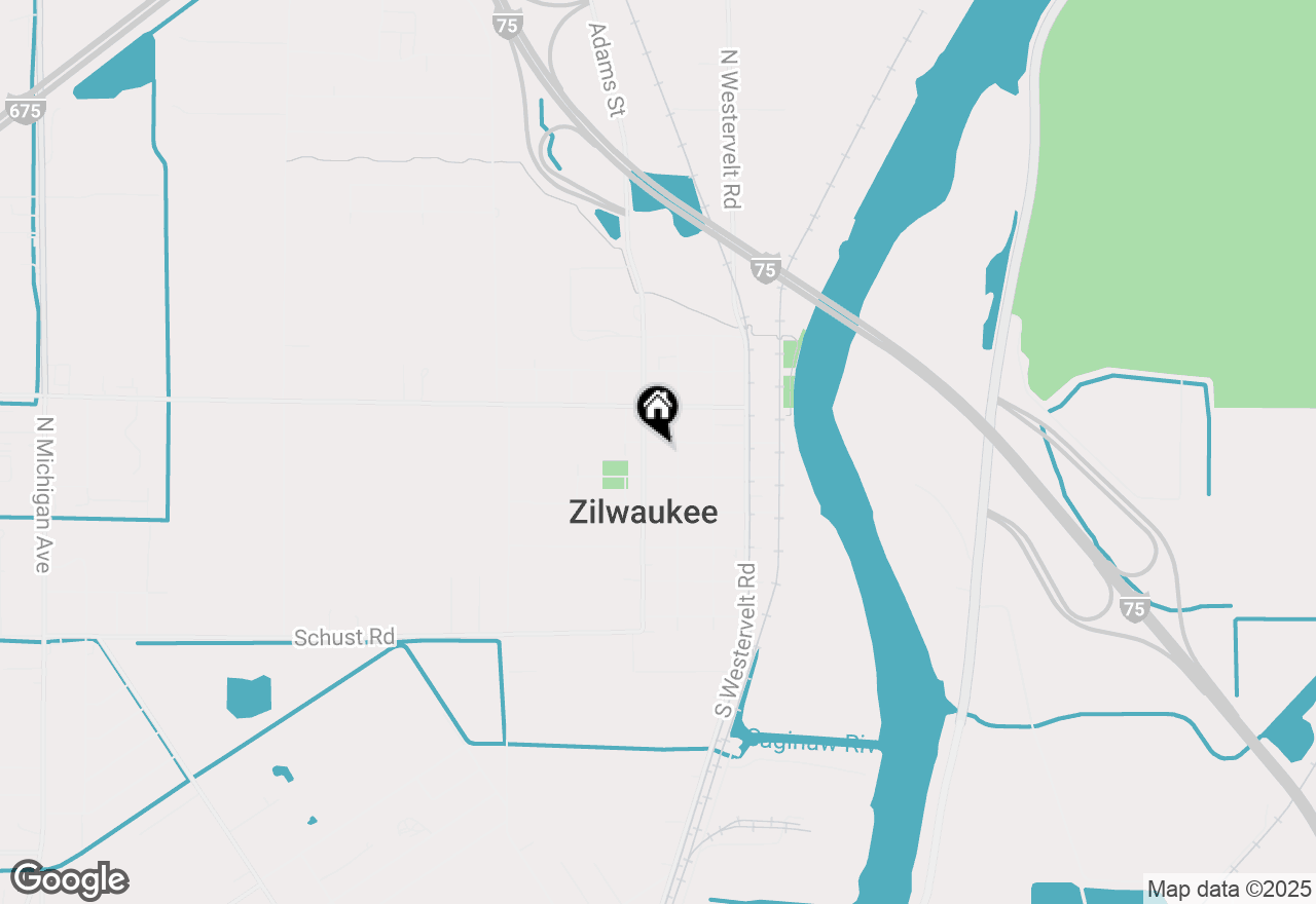 Map of 313 W Johnson Street, Saginaw, MI 48604