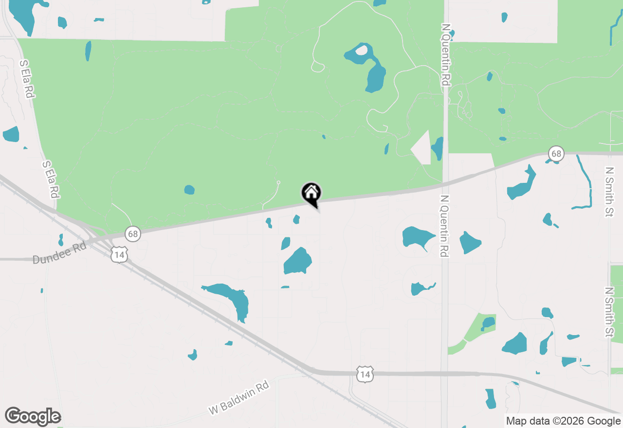 Map of 1308 W Hill Street, Palatine, IL 60067