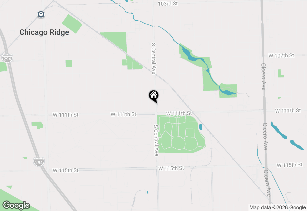 Map of 11020 Central Avenue, Chicago Ridge, IL 60415