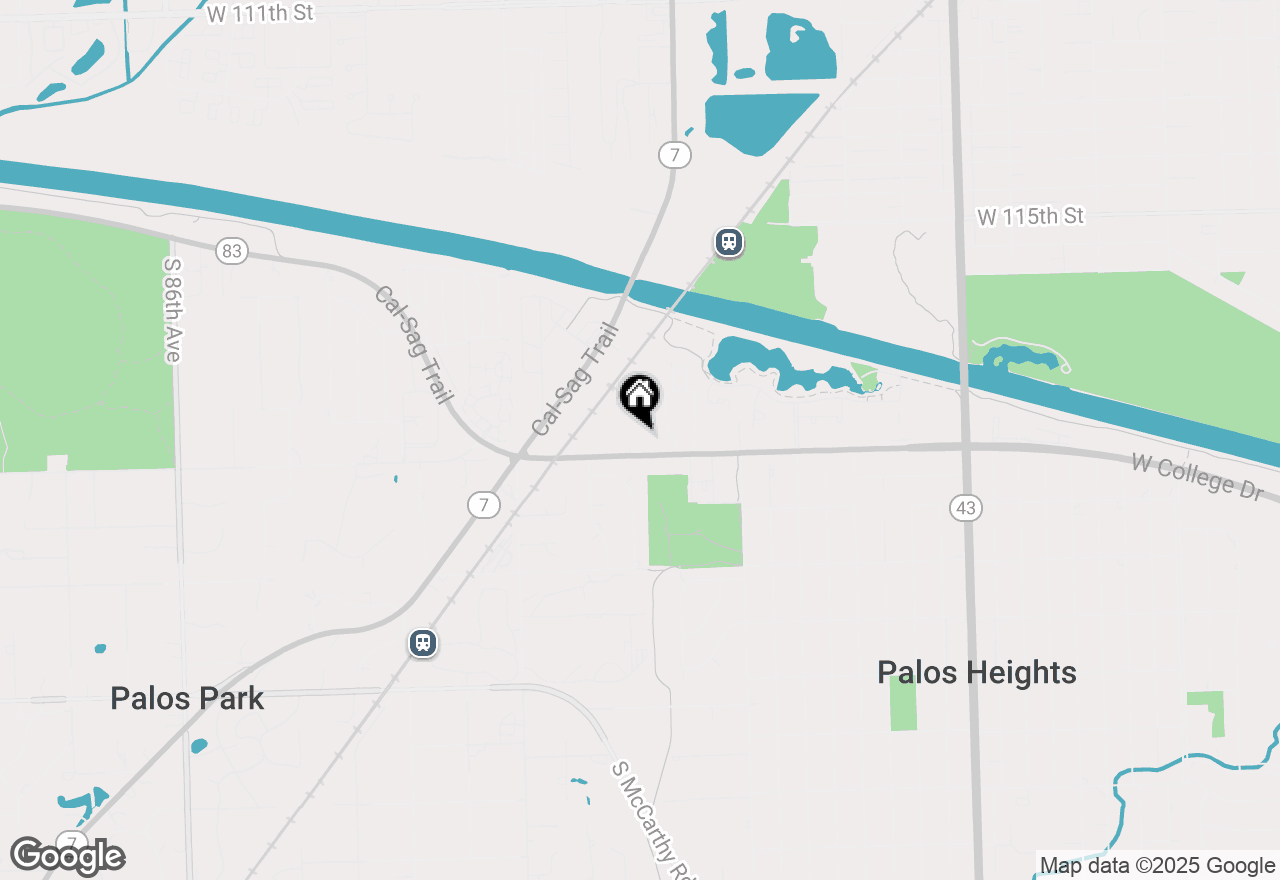 Map of 7800 W College Drive, Palos Heights, IL 60463
