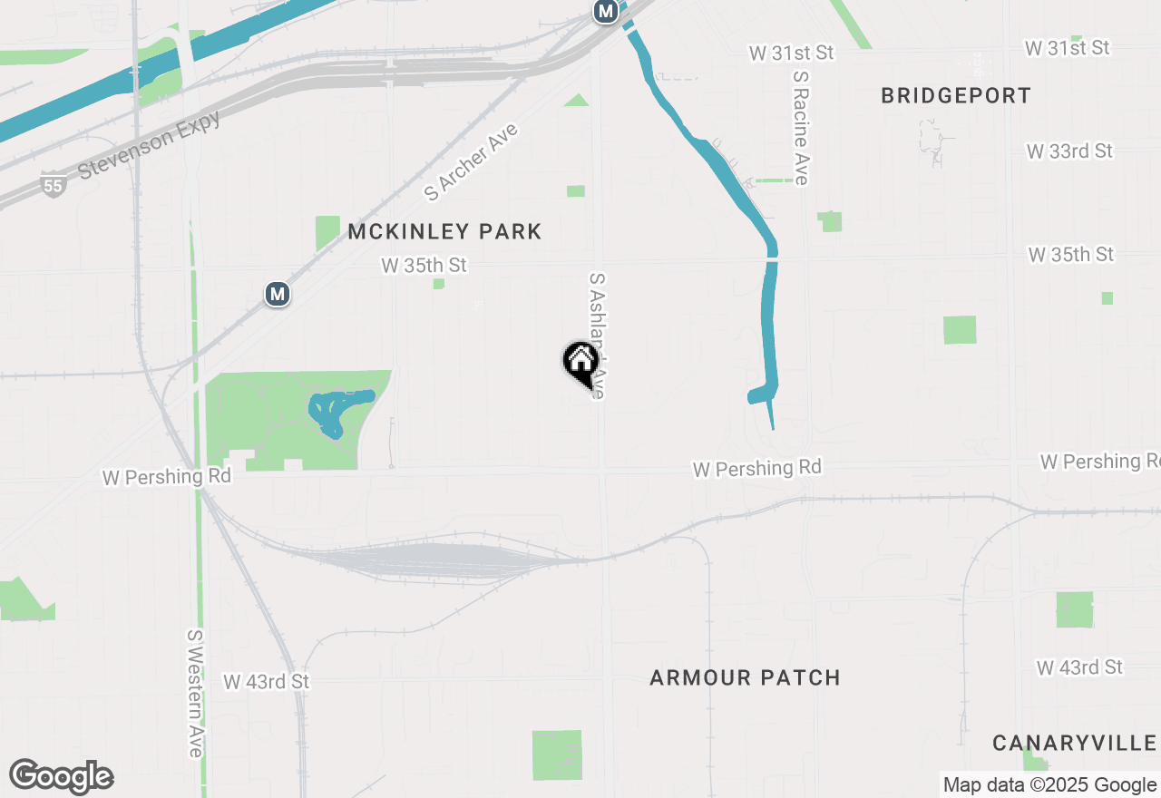 Map of 1625 W 37th Place, Chicago, IL 60609