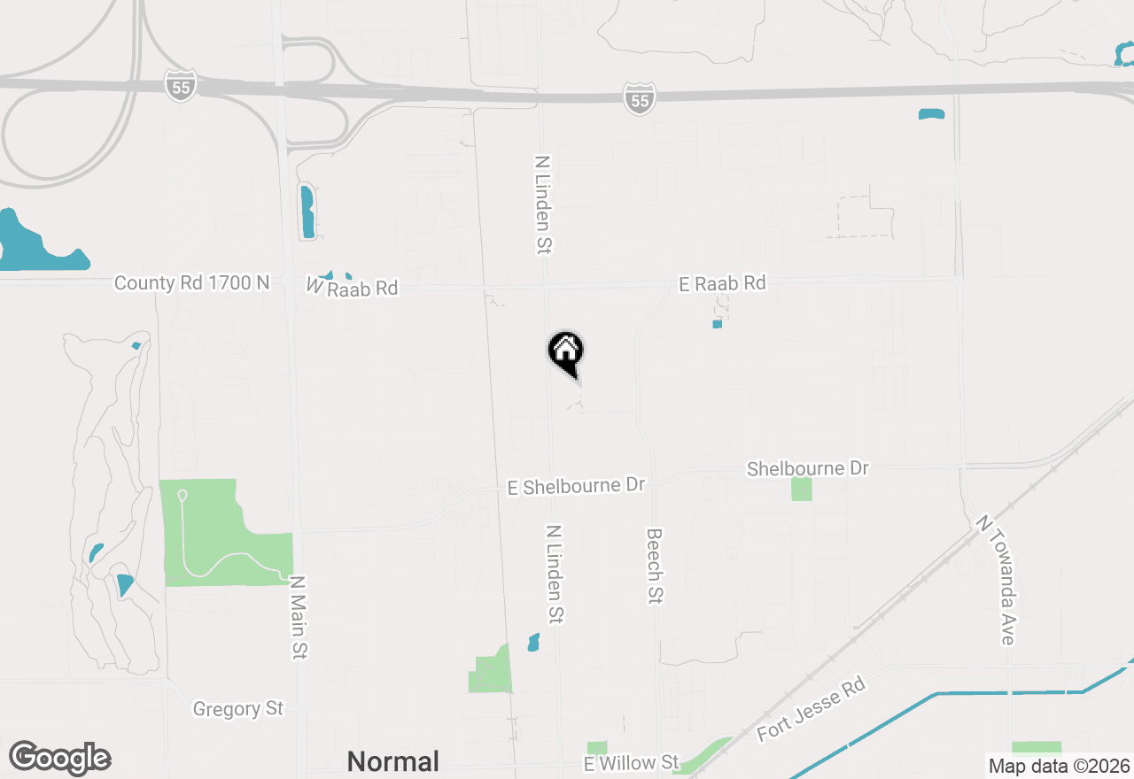 Map of 320 Basswood Lane, Normal, IL 61761