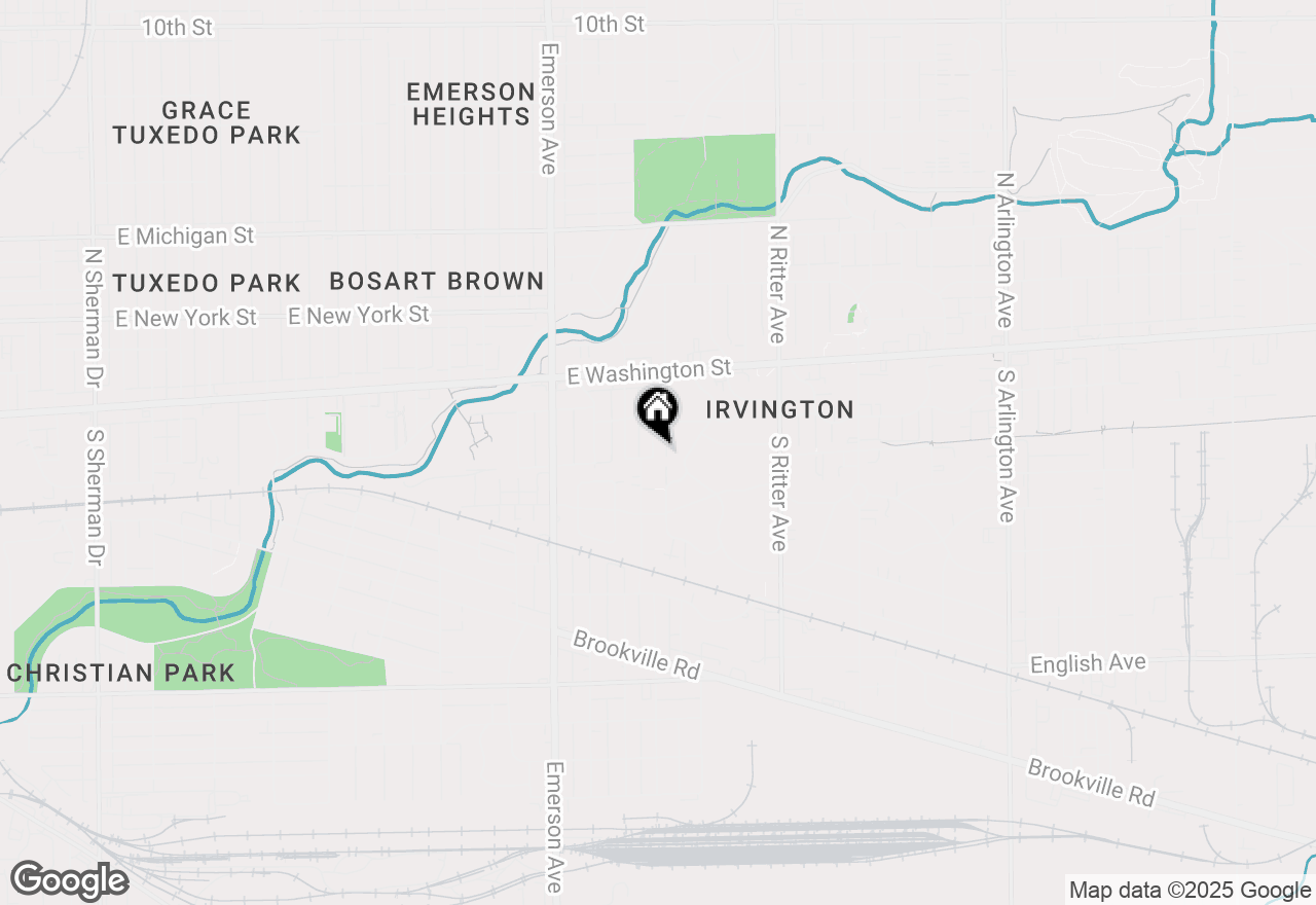 Map of 141 S Hawthorne Lane, Indianapolis, IN 46219