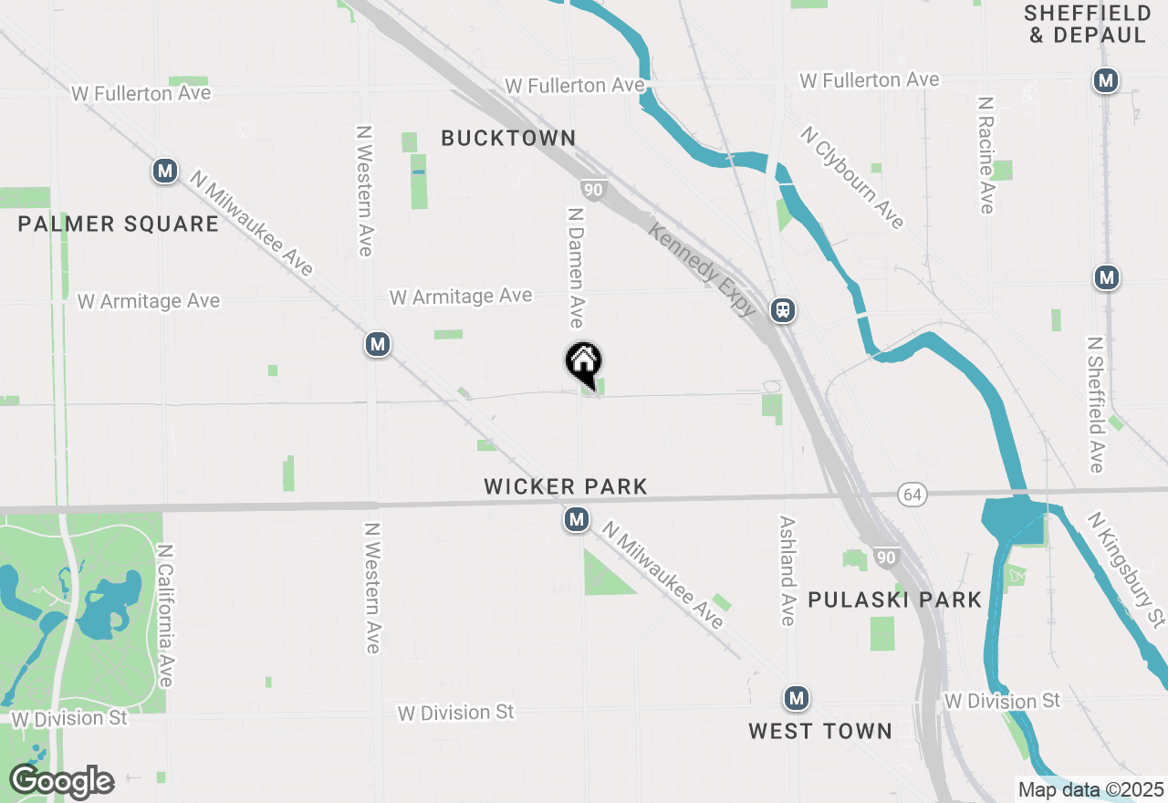 Map of 1755 N Damen Avenue #304, Chicago, IL 60647