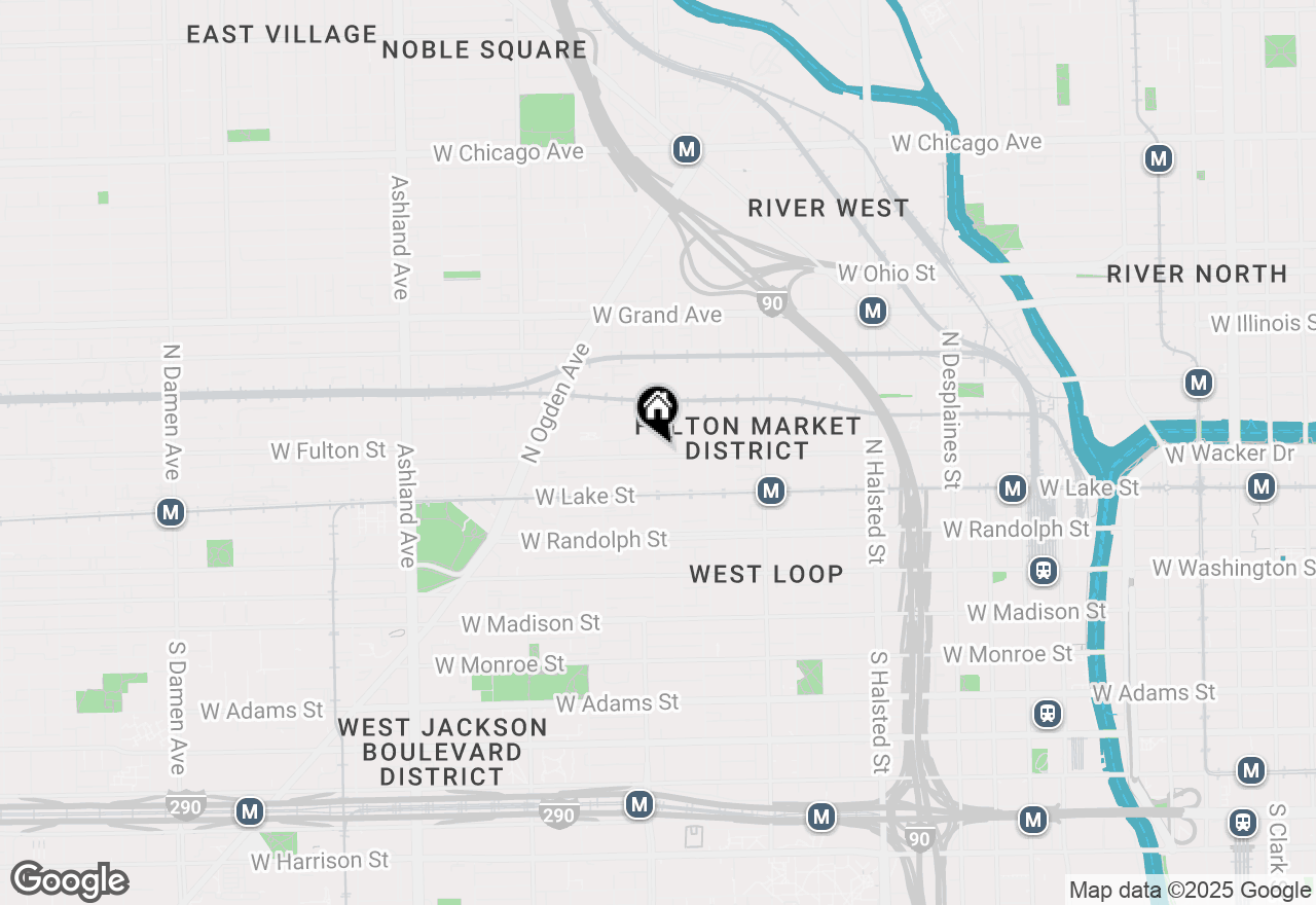 Map of 1152 W Fulton Market Street #3D, Chicago, IL 60607