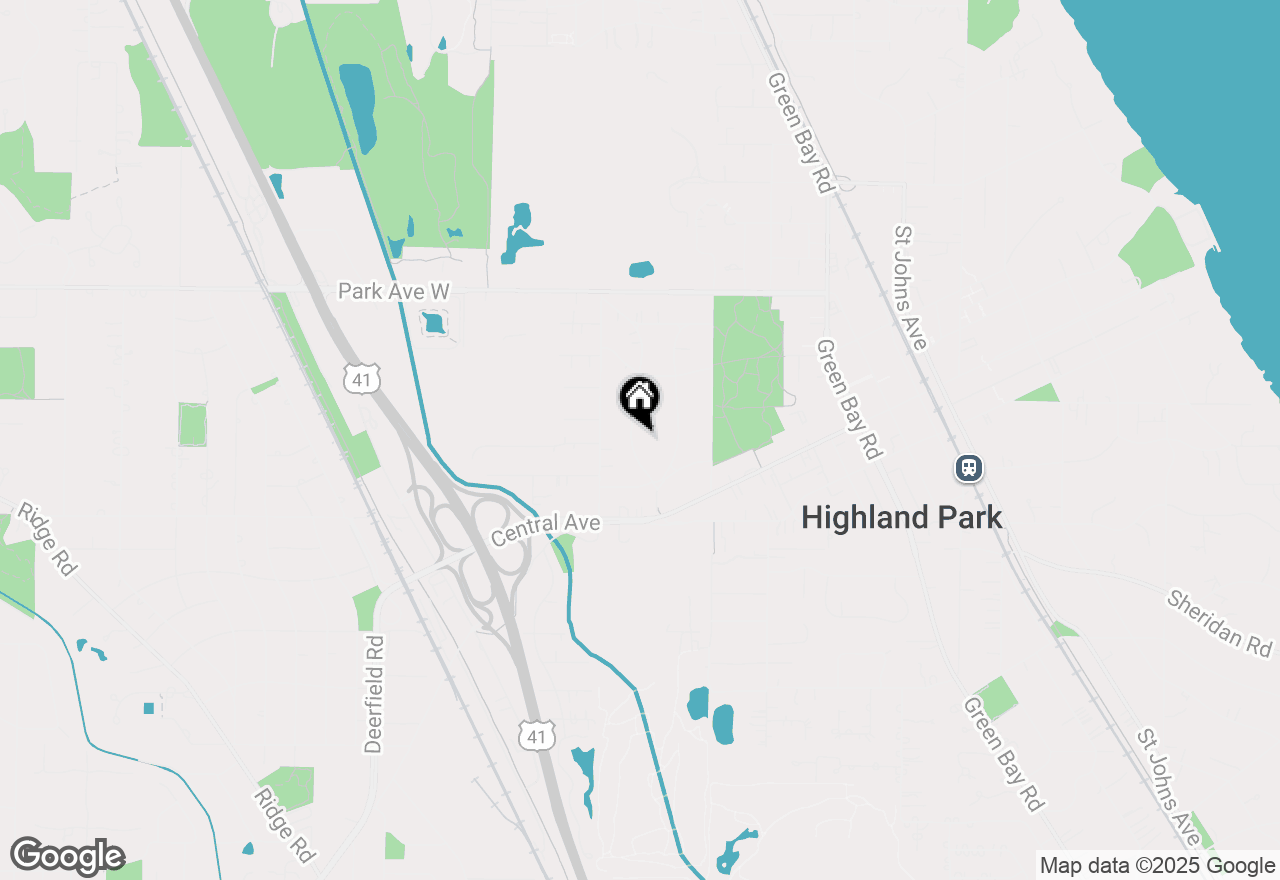 Map of 1735 Elmwood Drive, Highland Park, IL 60035