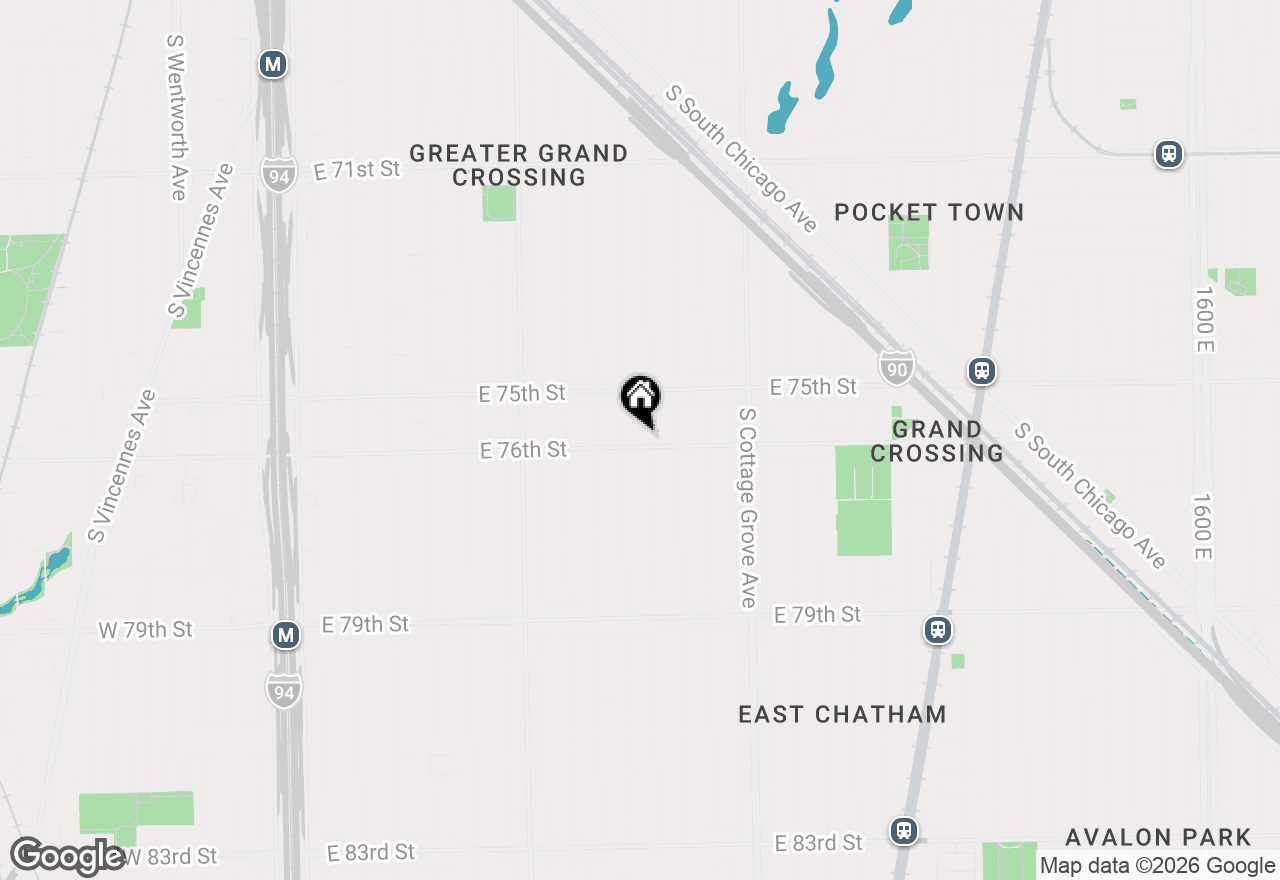 Map of 7553 S Saint Lawrence Avenue, Chicago, IL 60619