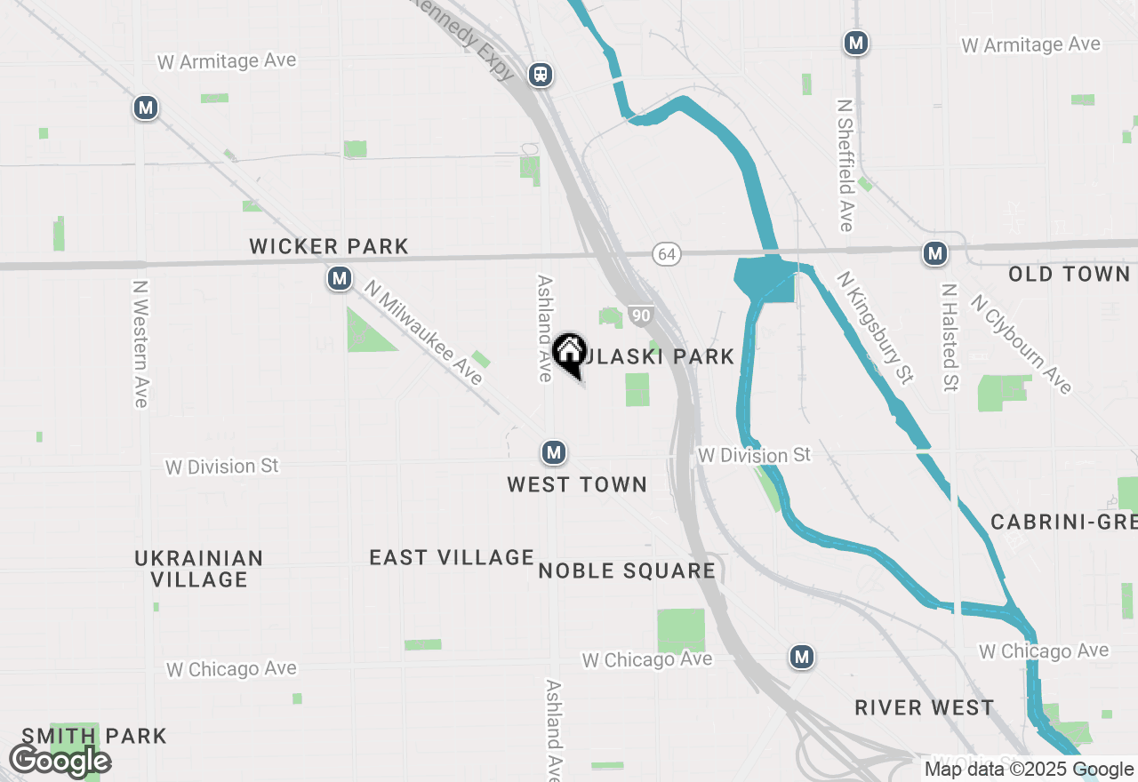 Map of 1322 N Bosworth Avenue #2, Chicago, IL 60642
