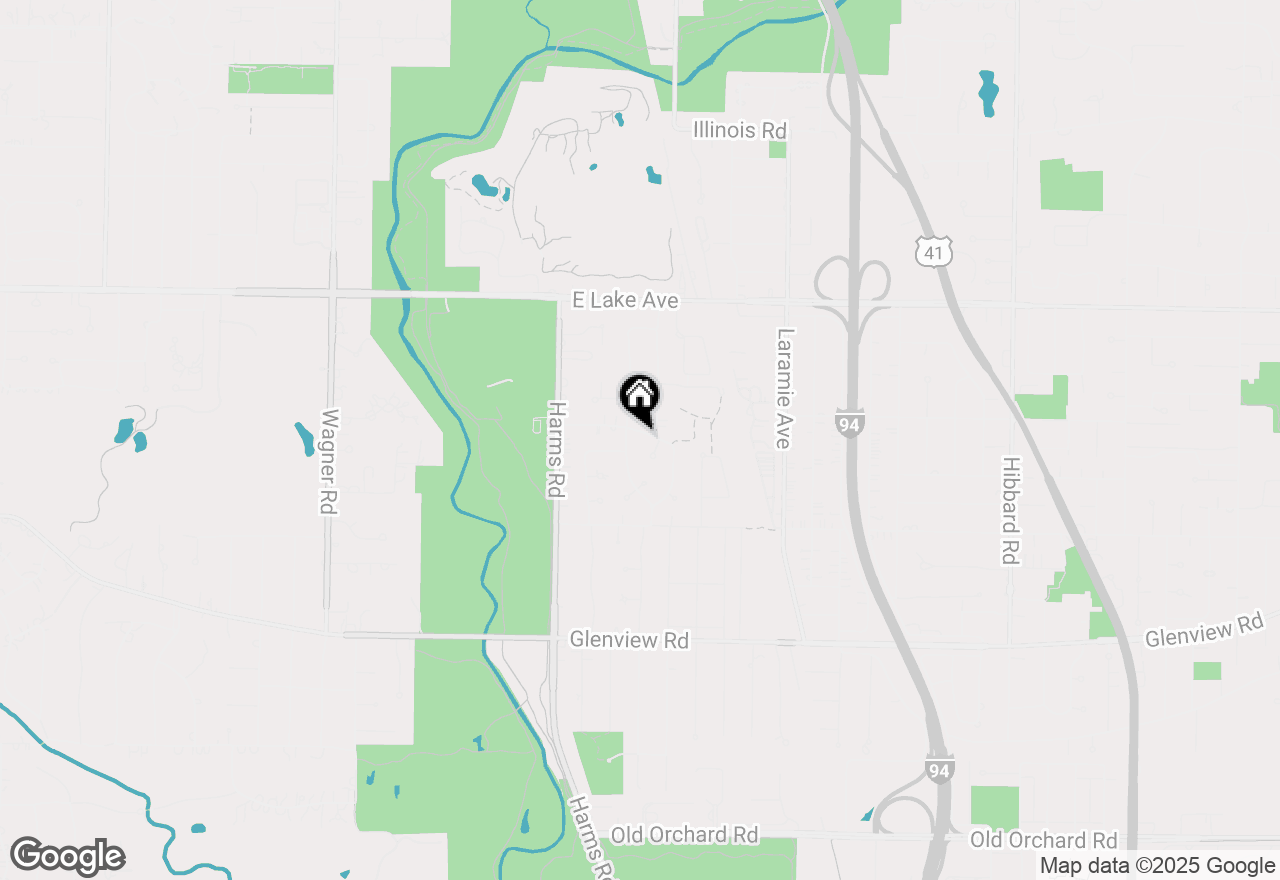 Map of 327 Ferndale Road, Glenview, IL 60025