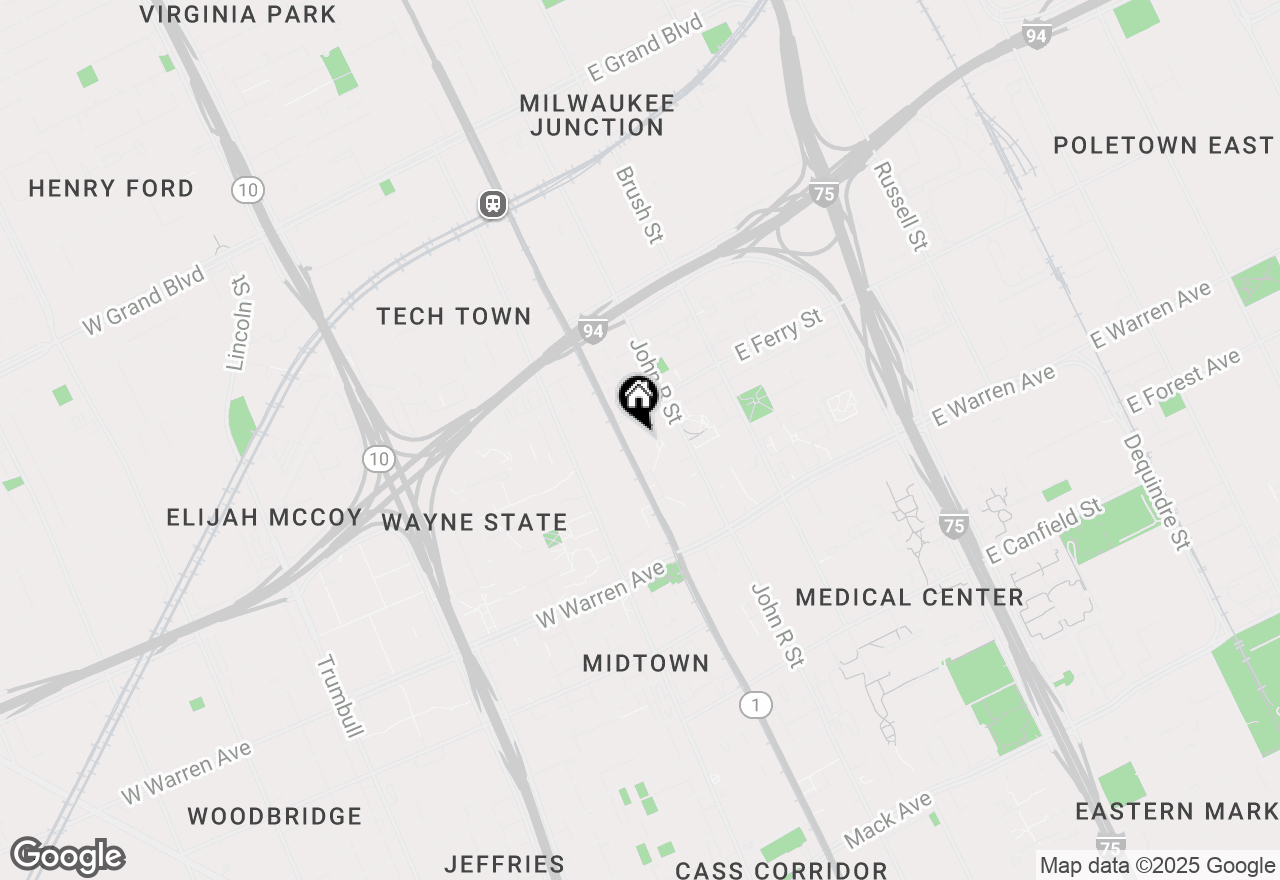 Map of 15 E Kirby Street #822, Detroit, MI 48202