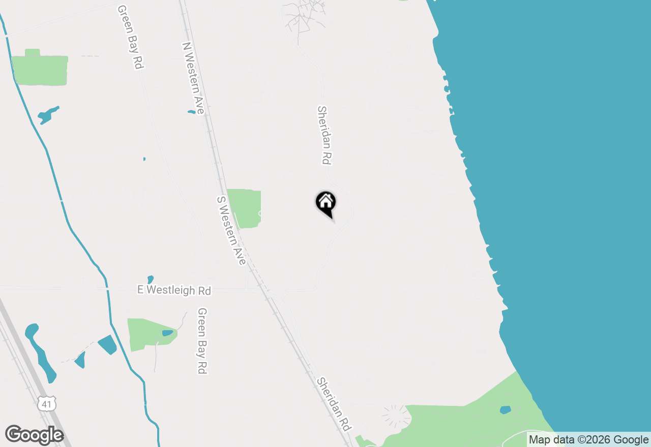 Map of 825 Highview Terrace, Lake Forest, IL 60045