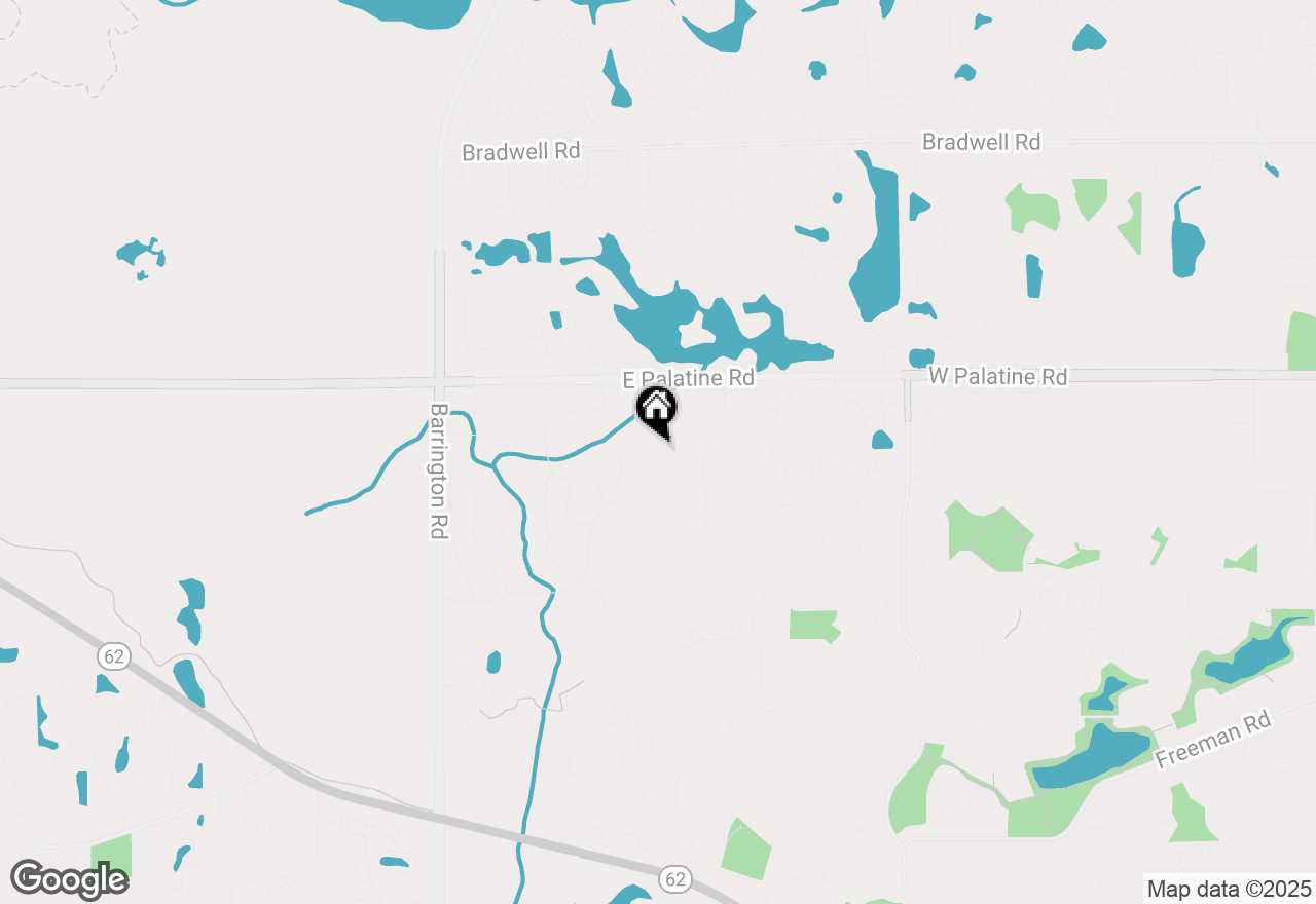 Map of 61 E Palatine Road, South Barrington, IL 60010