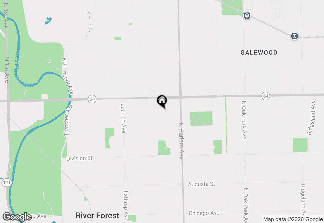 Map of 1503 Clinton Place, River Forest, IL 60305