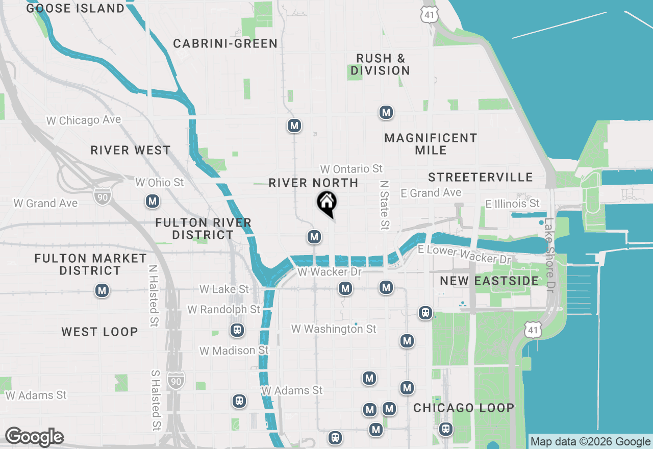 Map of 400 N La Salle Drive #2002, Chicago, IL 60654