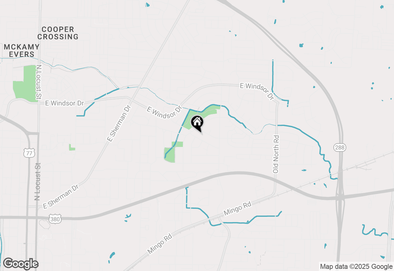 Map of 1811 Locksley Lane, Denton, TX 76209