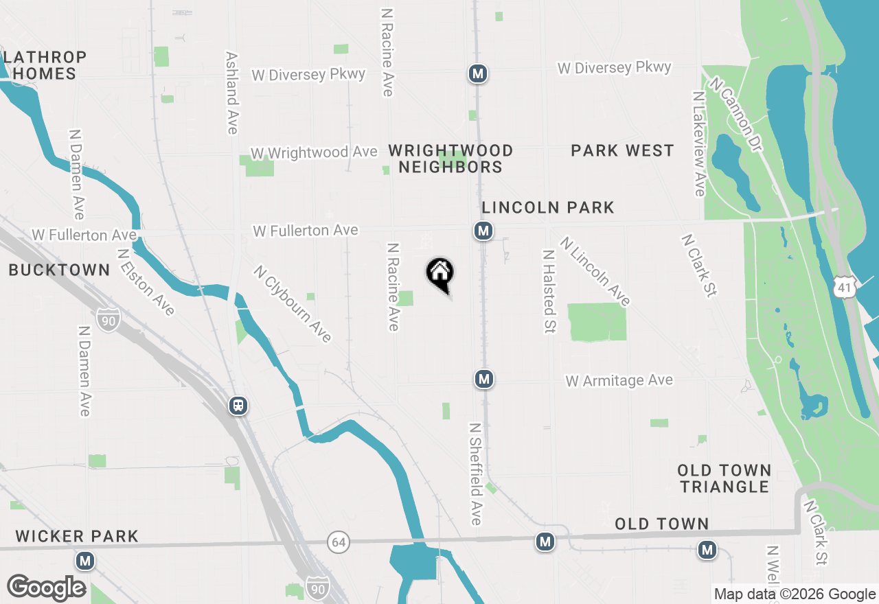 Map of 1050 W Webster Avenue #2W, Chicago, IL 60614