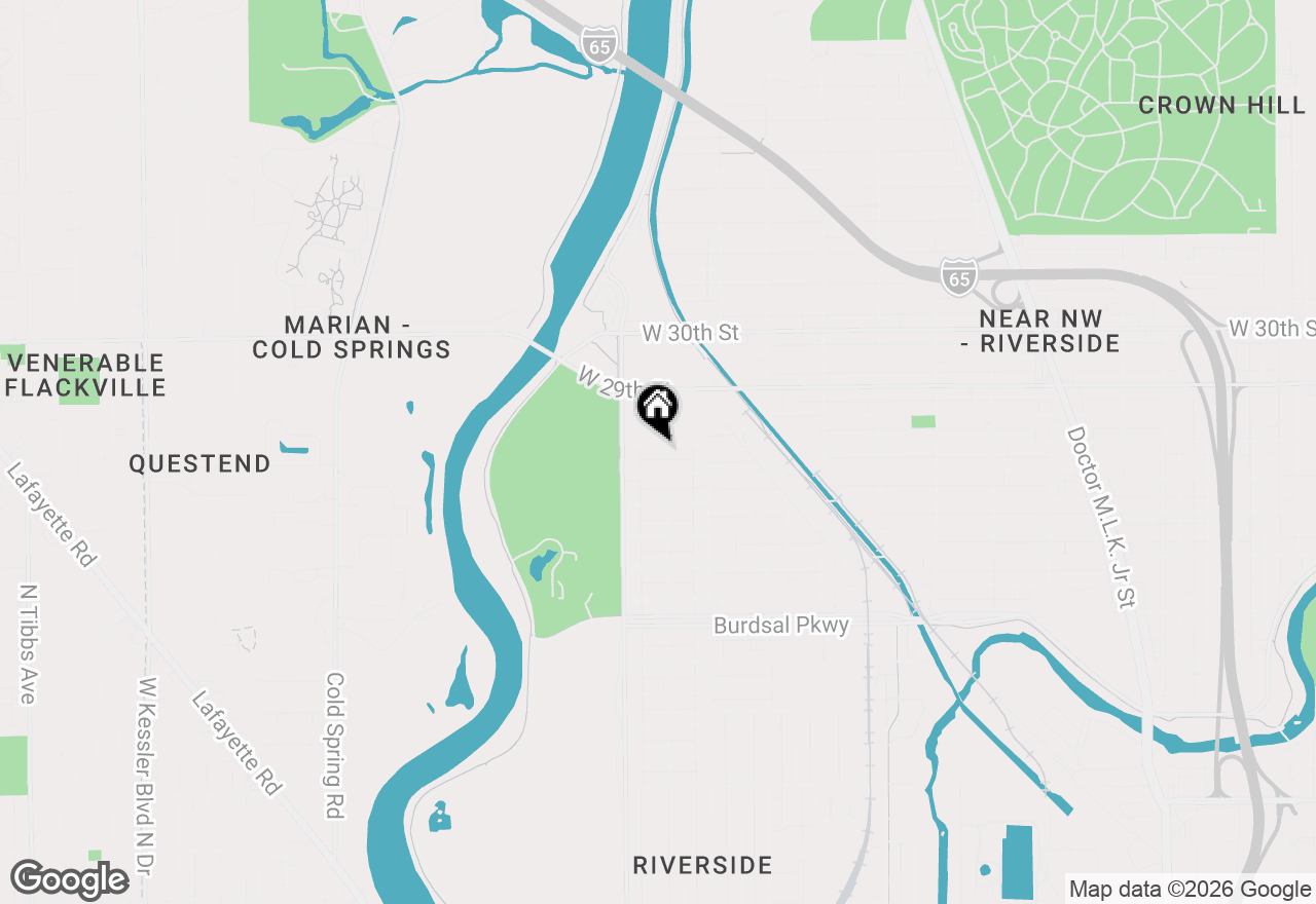 Map of 1505 W 28th Street, Indianapolis, IN 46208