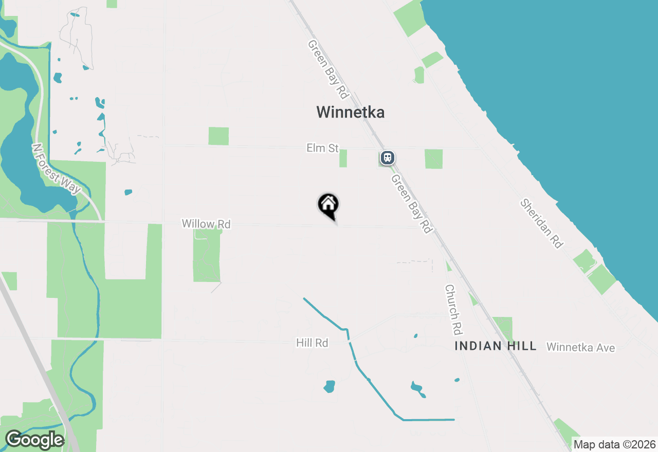 Map of 882 Willow Road, Winnetka, IL 60093