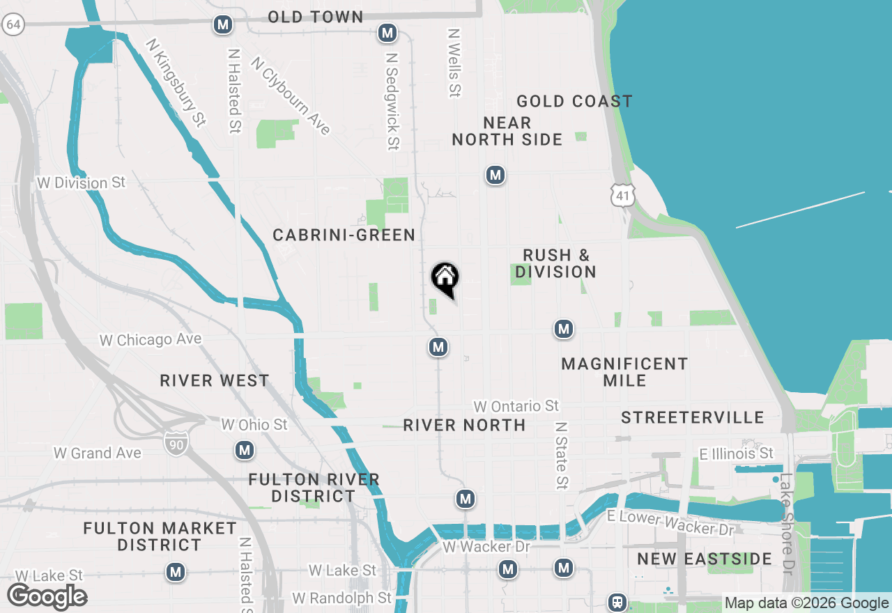 Map of 849 N Franklin Street #509, Chicago, IL 60610