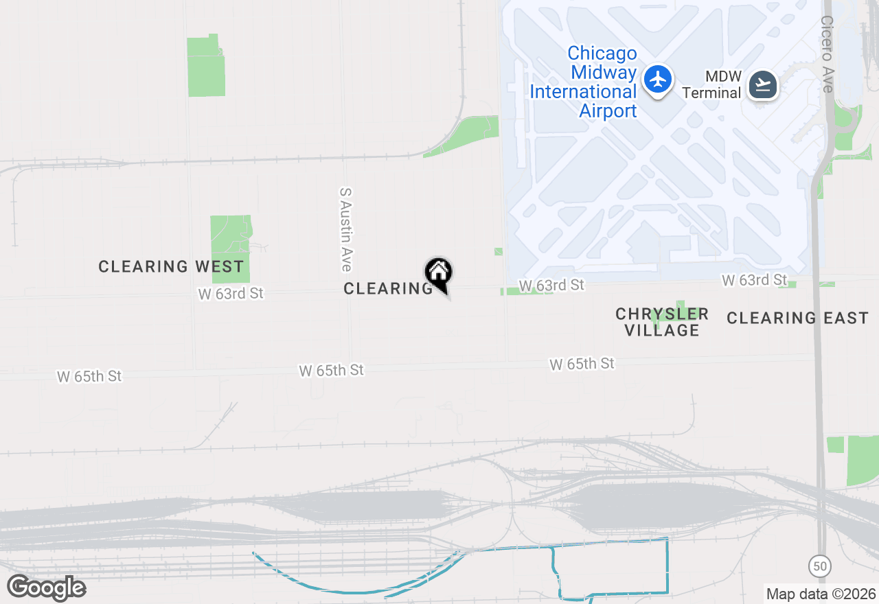 Map of 5742 W 63rd Place, Chicago, IL 60638