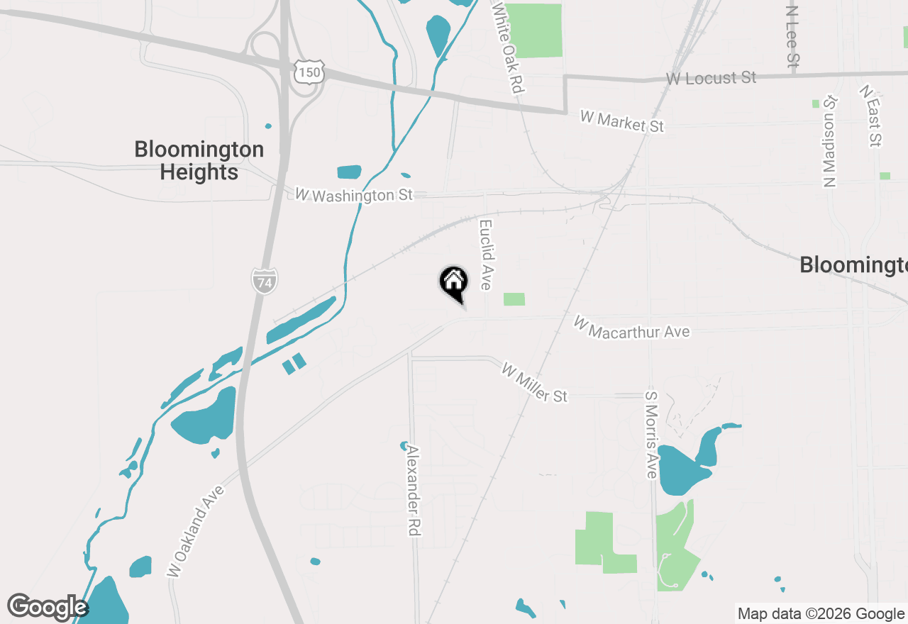 Map of 1624 Indiana Street, Bloomington, IL 61701